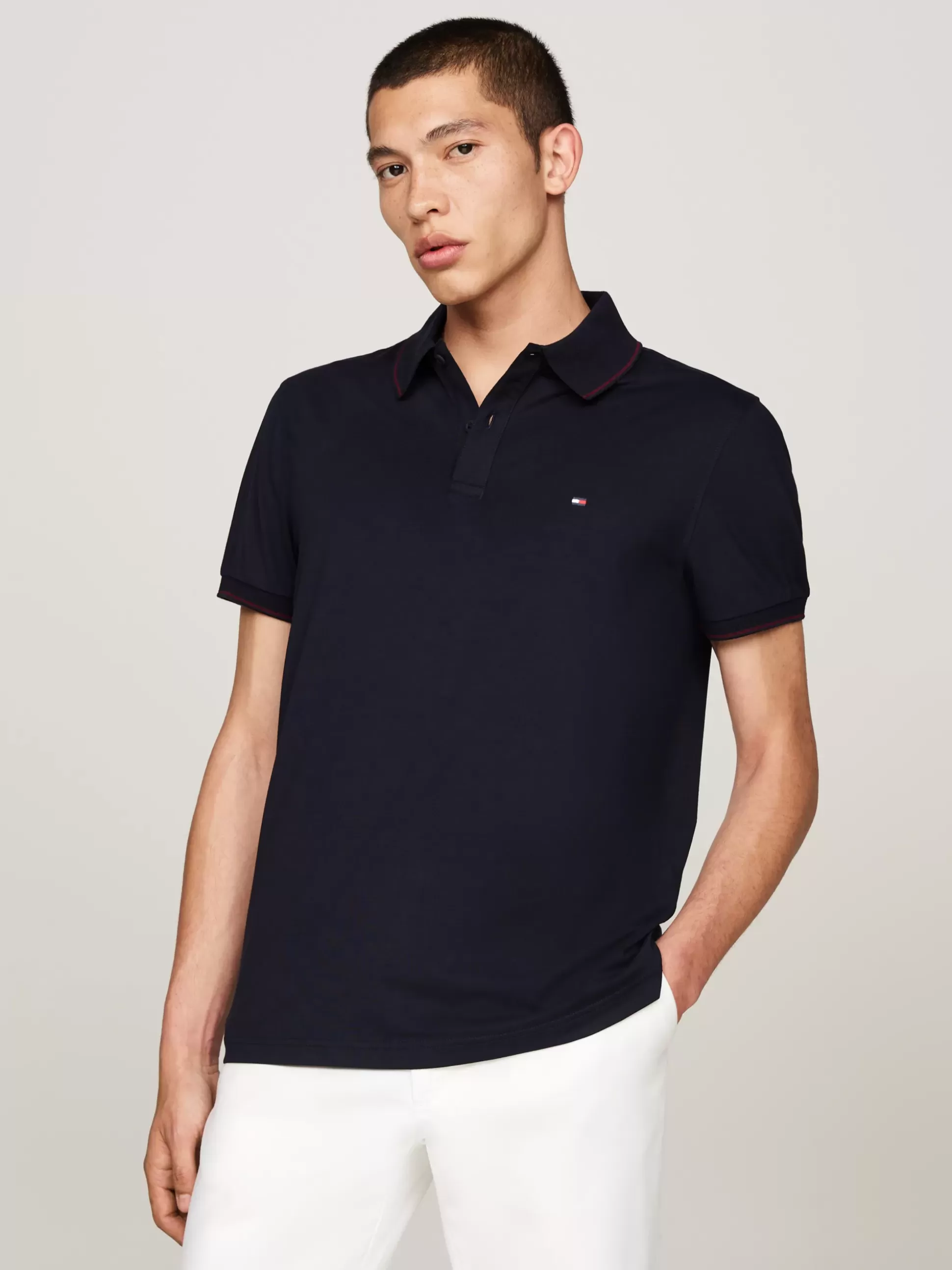 Tommy Hilfiger Koszulki Polo^Koszulka Polo Z Kontrastowym Wykończeniem