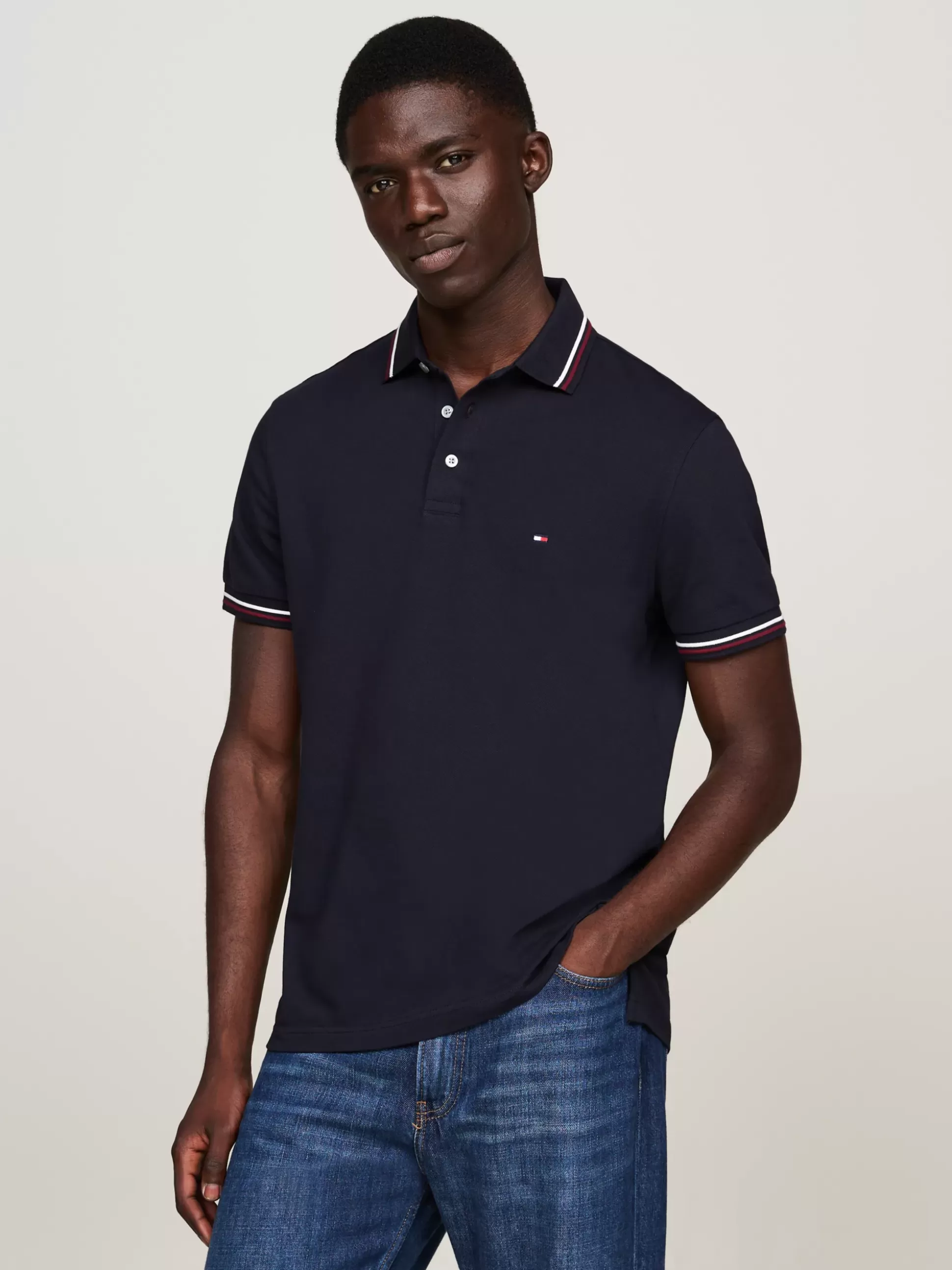 Tommy Hilfiger Koszulki Polo^Koszulka Polo Z Kontrastowym Wykończeniem