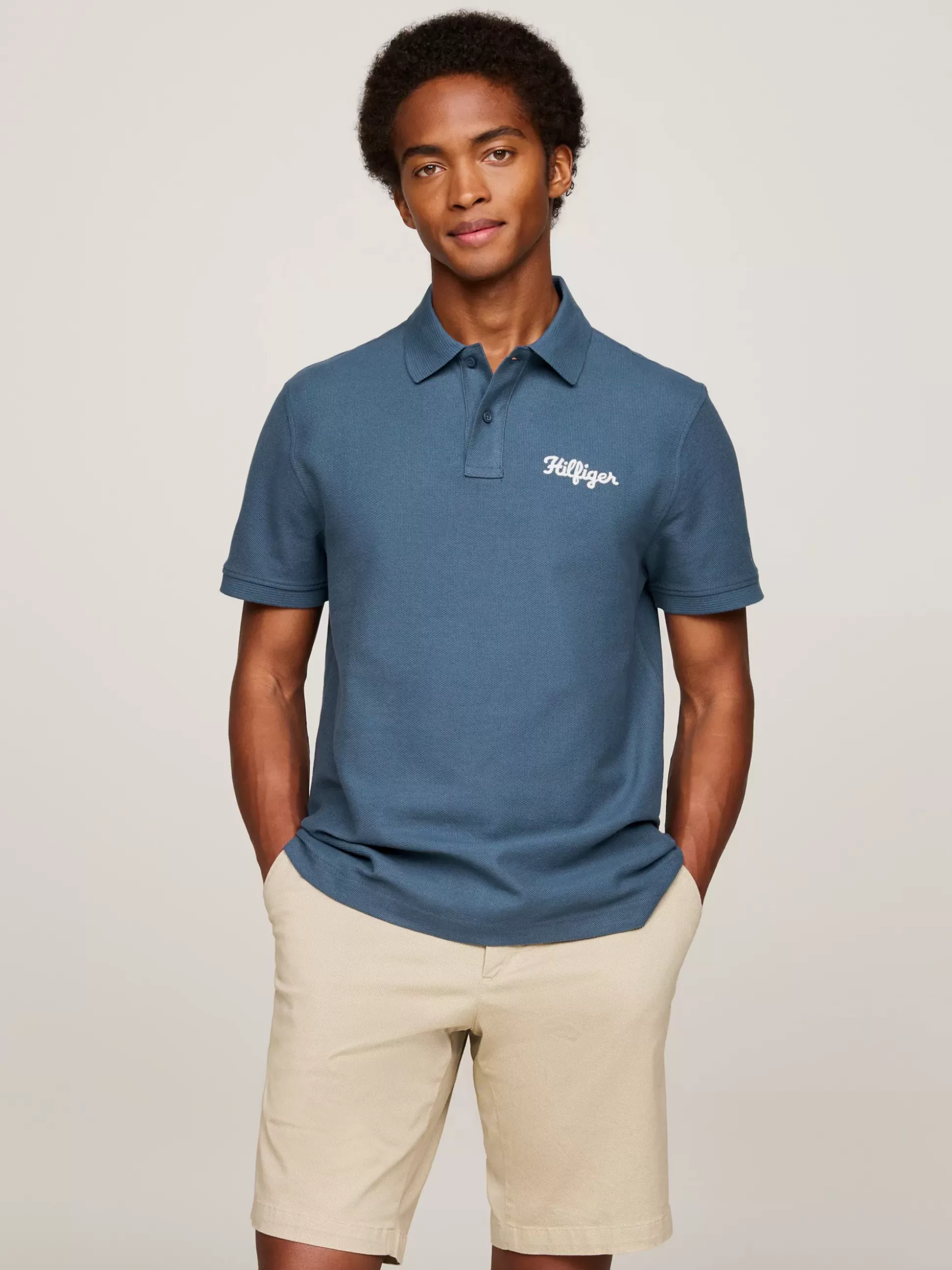 Tommy Hilfiger Koszulki Polo^Koszulka Polo Z Logo ściegiem łańcuszkowym