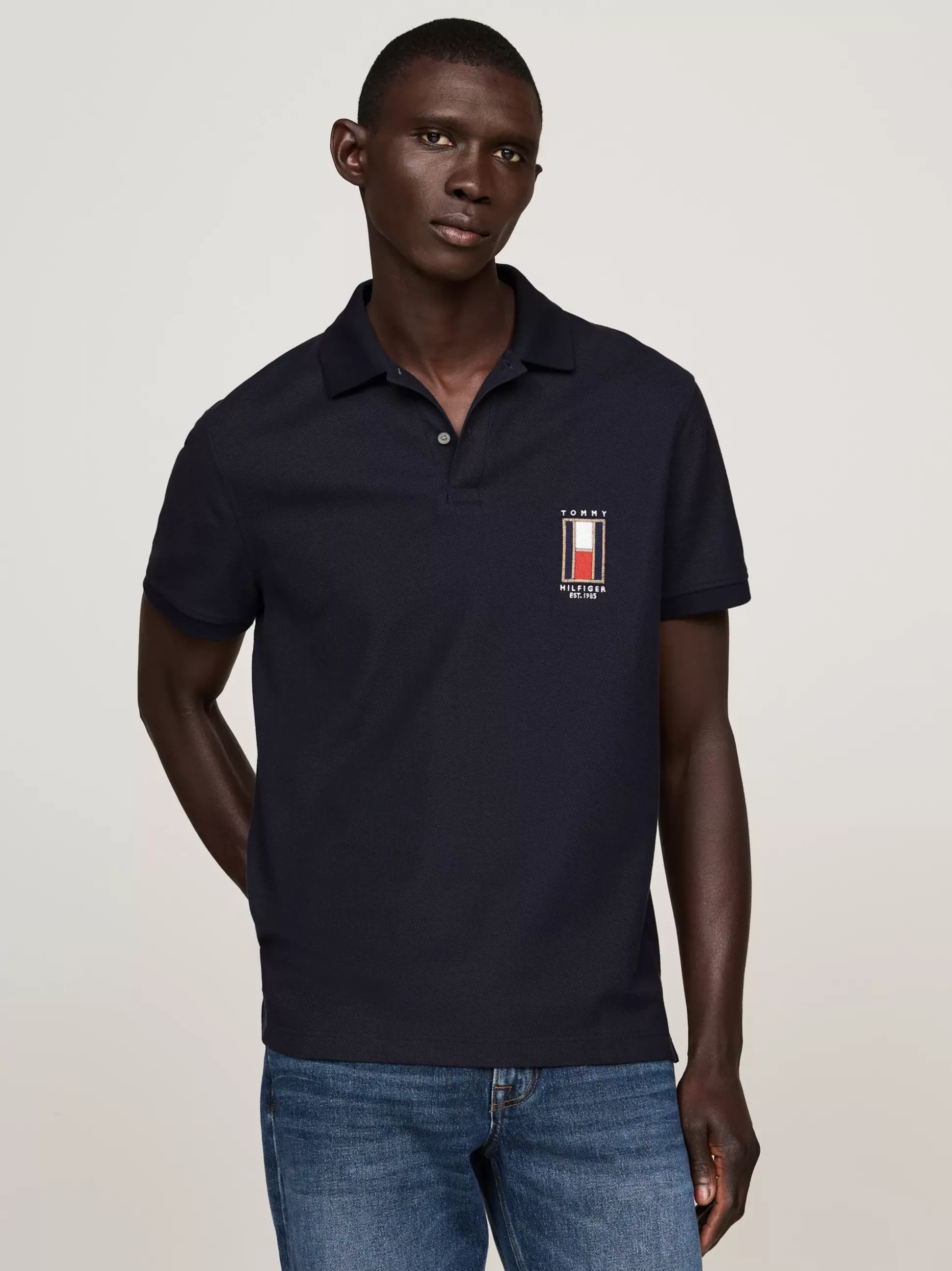 Tommy Hilfiger Koszulki Polo^Koszulka Polo Z Pionową Flagą