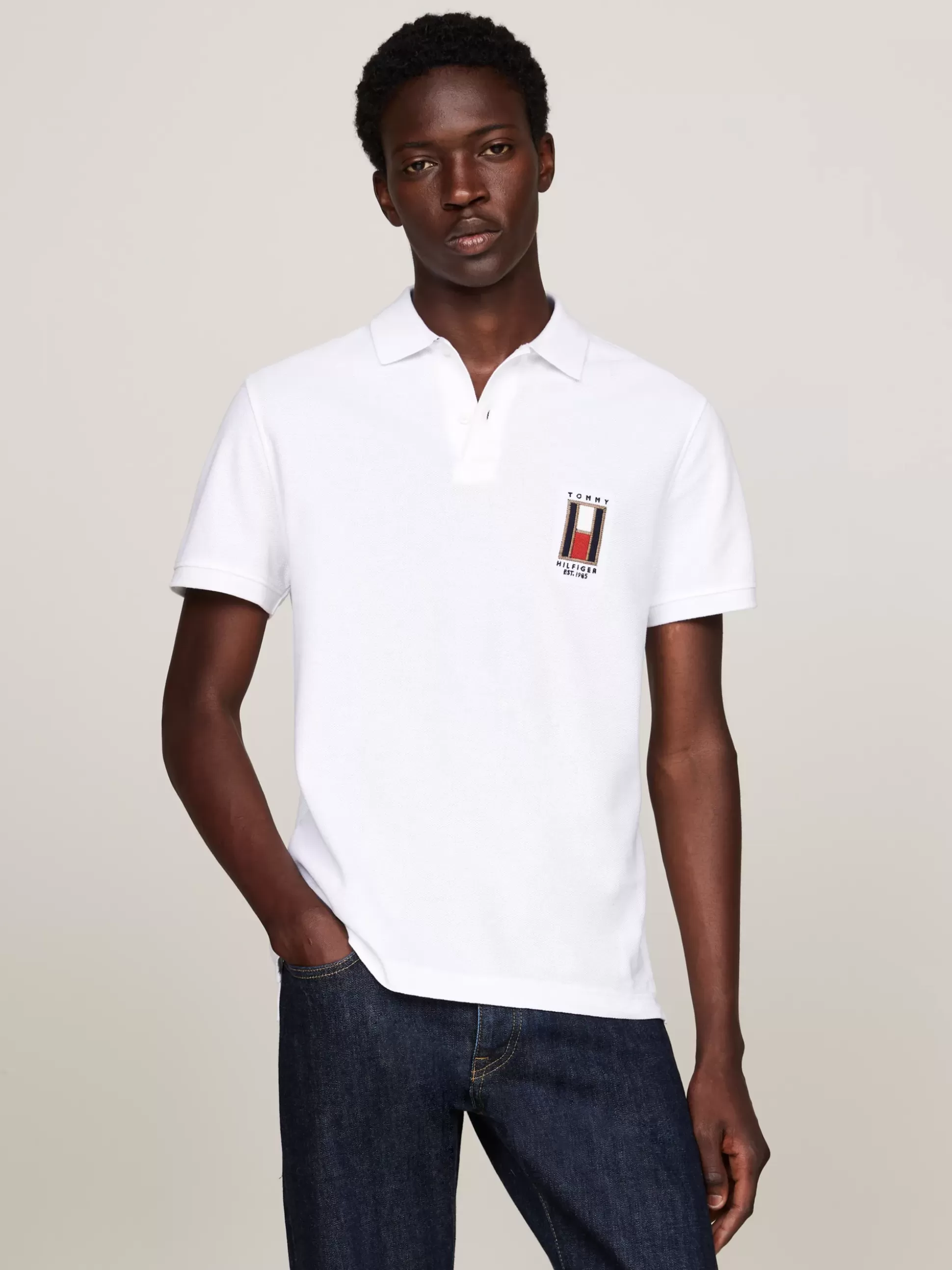 Tommy Hilfiger Koszulki Polo^Koszulka Polo Z Pionową Flagą