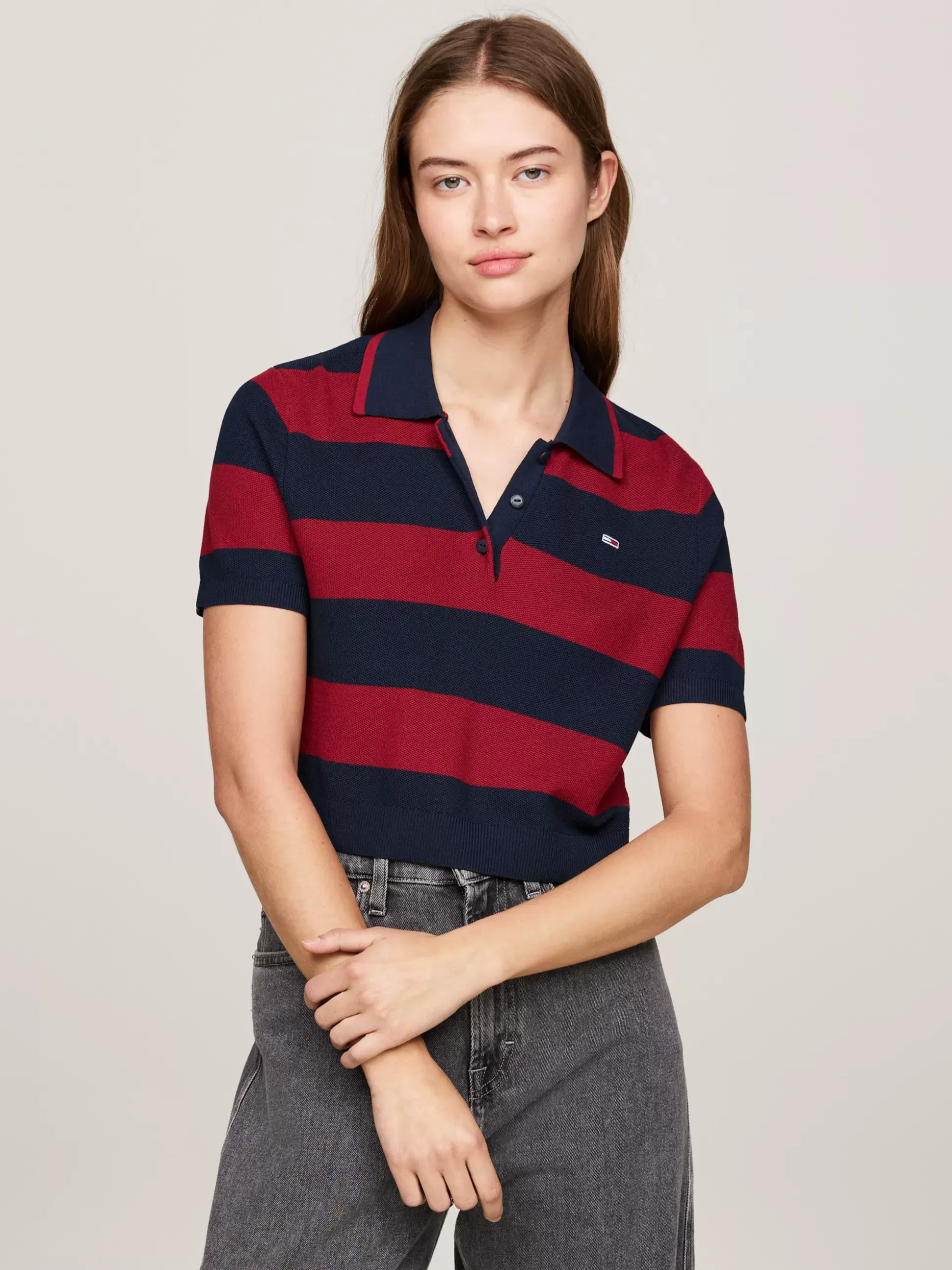 Tommy Hilfiger Koszulki Polo^Krótka Koszulka Polo O Pudełkowym Kroju W Paski