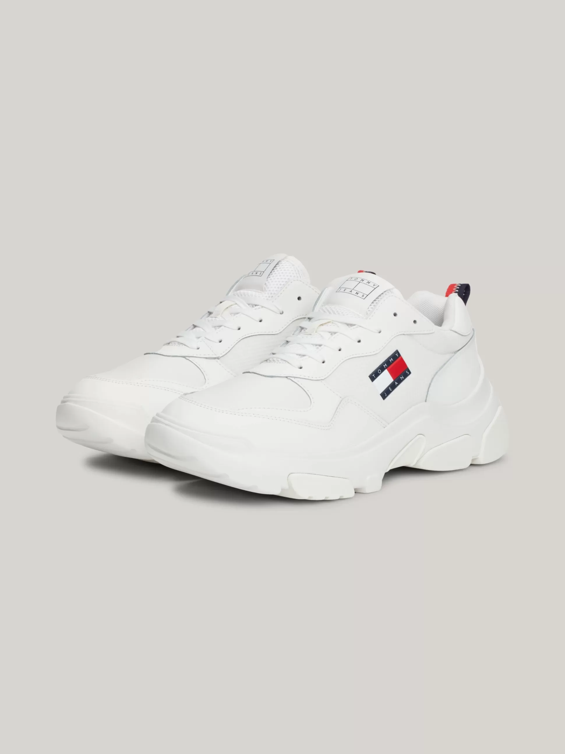 Tommy Hilfiger Sneakersy^Lekkie Skórzane Buty Na Grubej Podeszwie