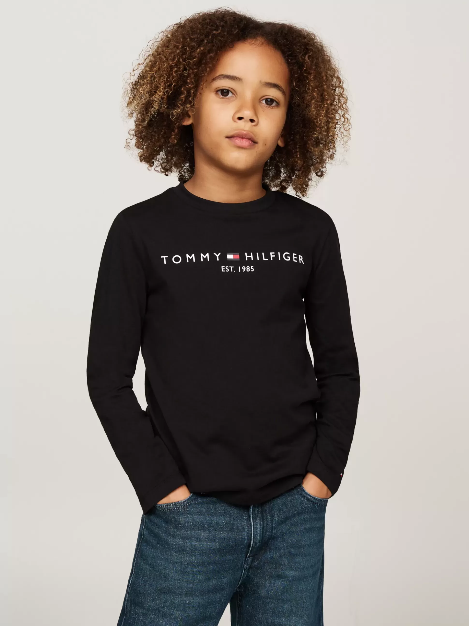 Dzieci Tommy Hilfiger Topy I T-Shirty | T-Shirty I Koszulki Polo^Longsleeve Z Logo