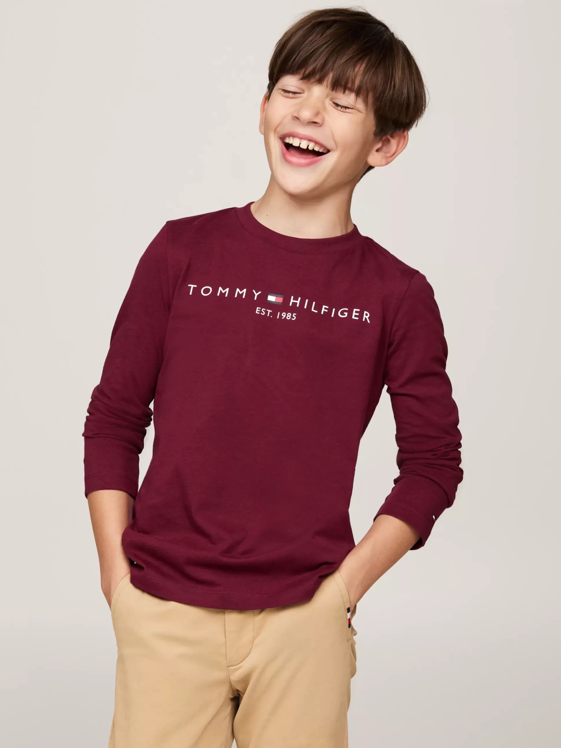 Dzieci Tommy Hilfiger Topy I T-Shirty | T-Shirty I Koszulki Polo^Longsleeve Z Logo