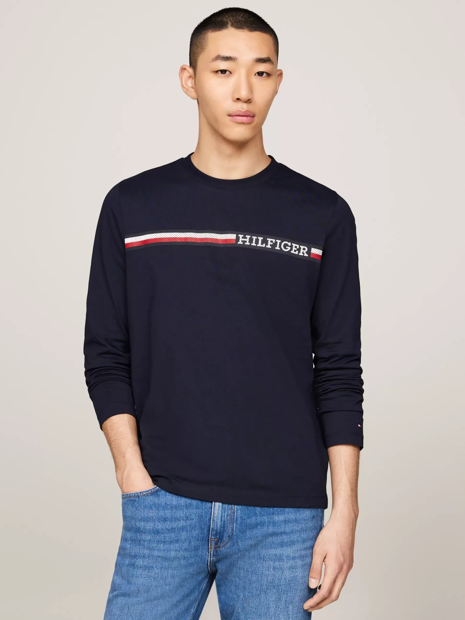 Tommy Hilfiger T-Shirty^Longsleeve Z Sygnowanym Paskiem I Logo