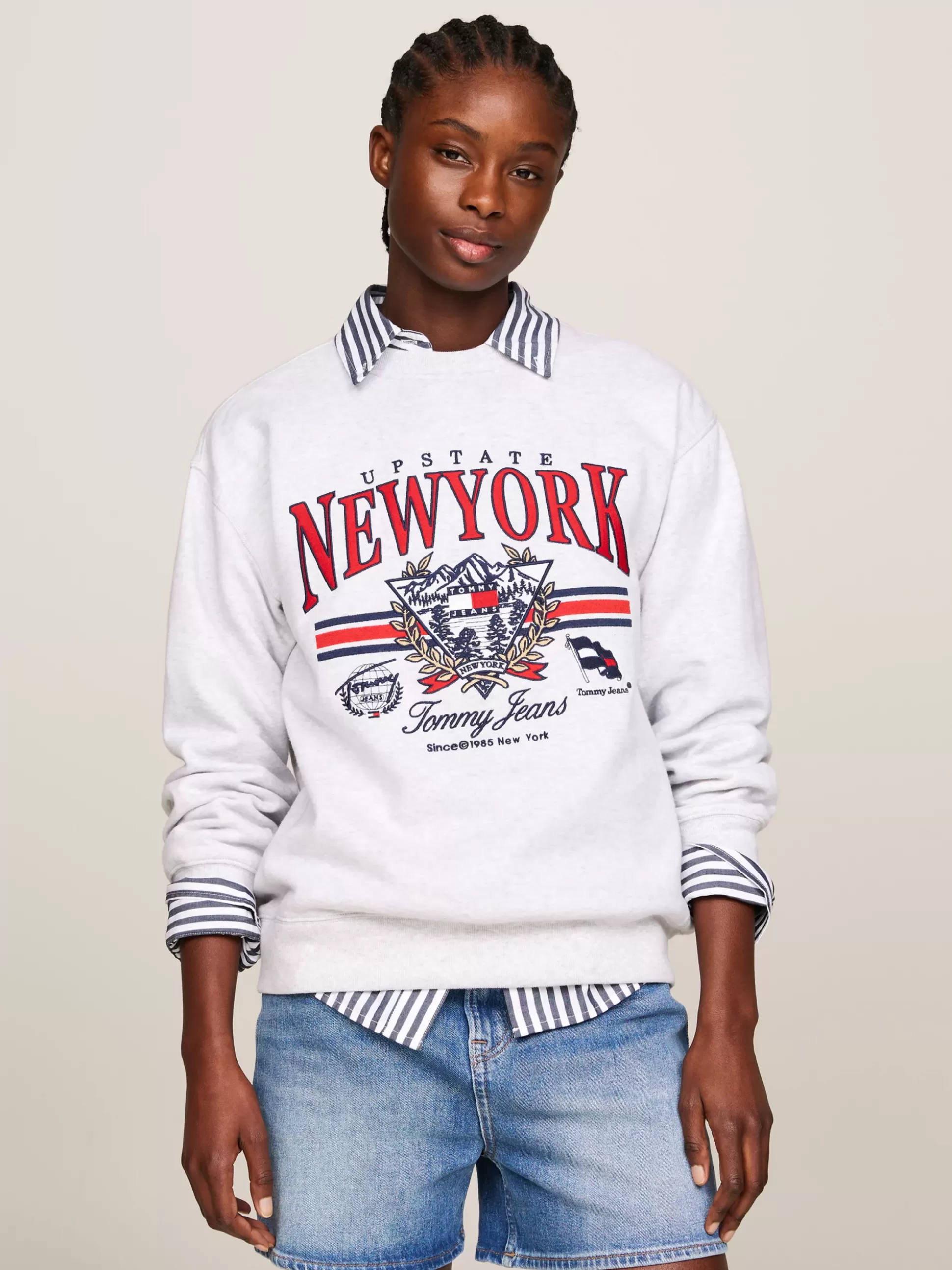 Tommy Hilfiger Bluzy Dresowe & Z Kapturem^Luźna Bluza Prep Explorer Z Logo W Stylu Vintage