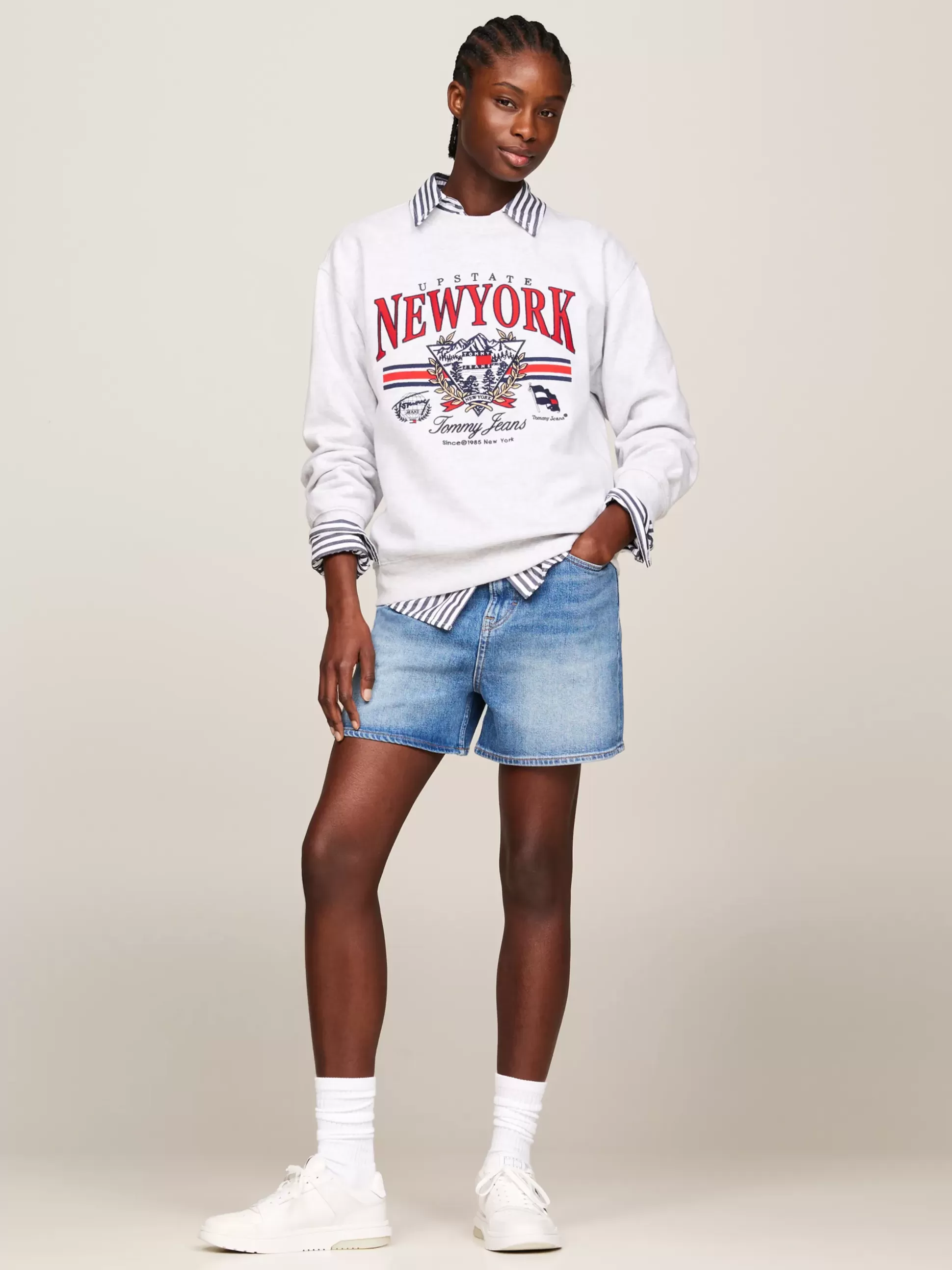 Tommy Hilfiger Bluzy Dresowe & Z Kapturem^Luźna Bluza Prep Explorer Z Logo W Stylu Vintage