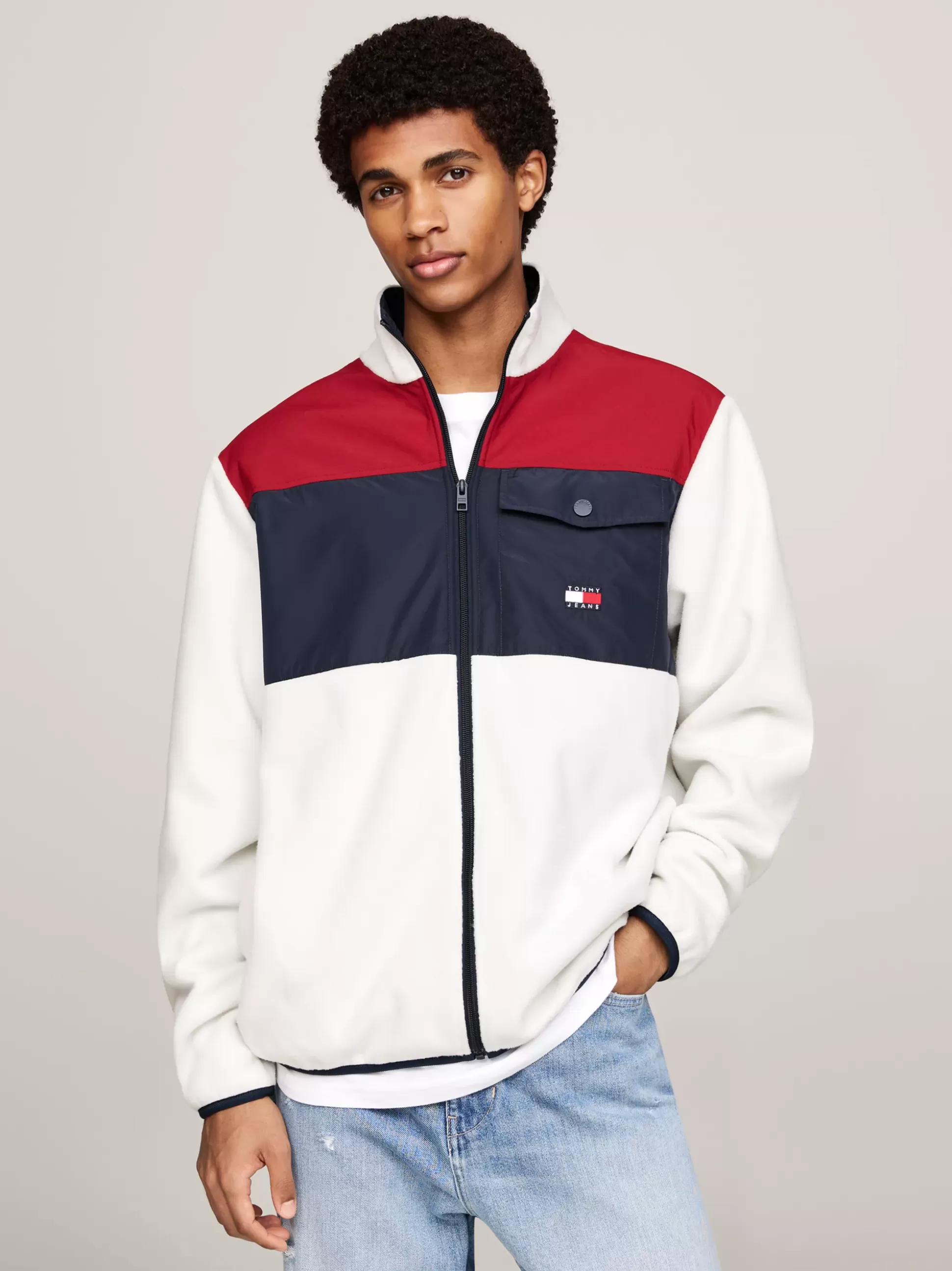 Tommy Hilfiger Bluzy Dresowe & Z Kapturem^Luźna Bluza Z Dzianiny Z Blokami Kolorów