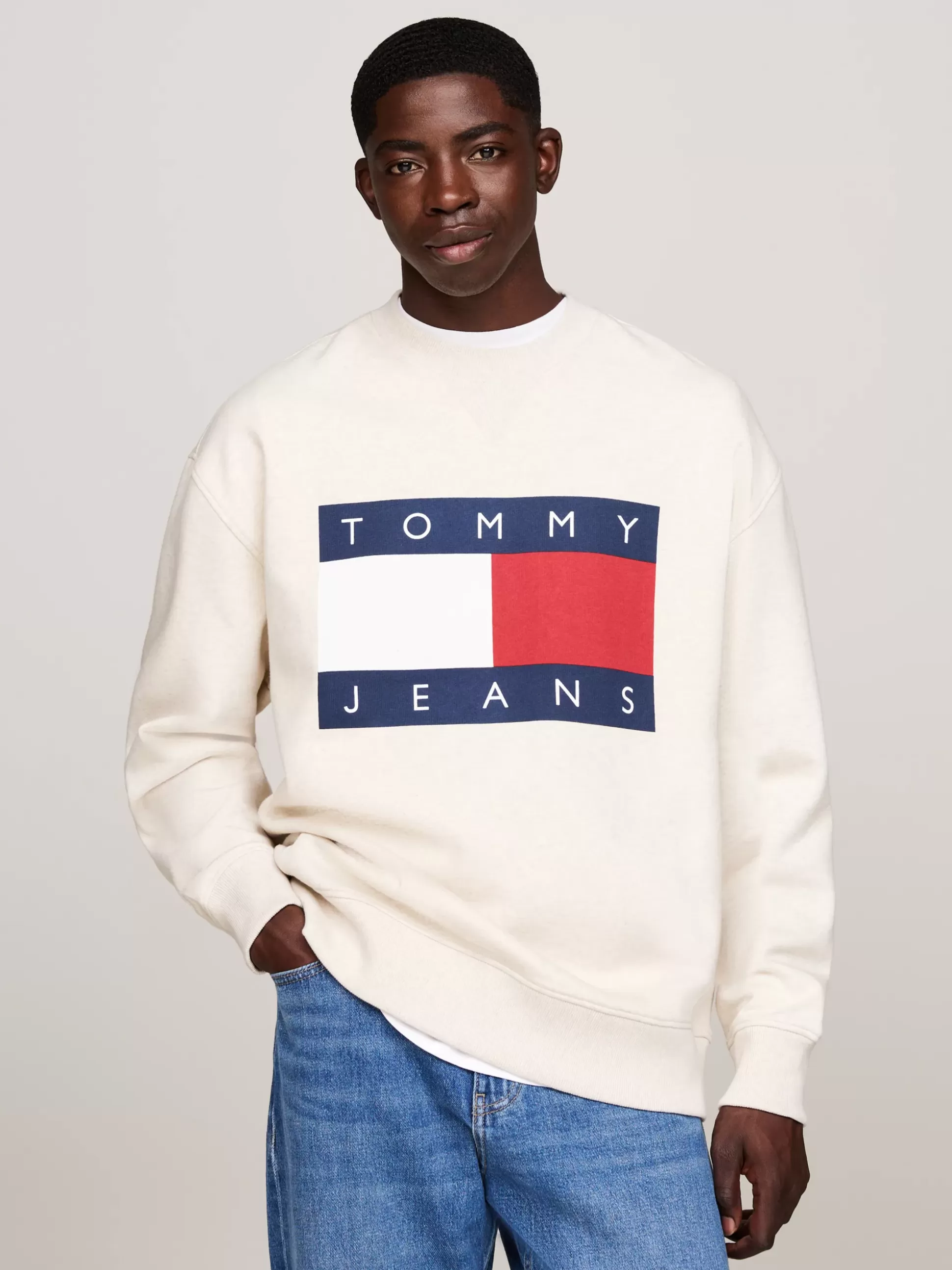 Tommy Hilfiger Bluzy Dresowe & Z Kapturem^Luźna Bluza Z Naszywką Z Flagą Tommy