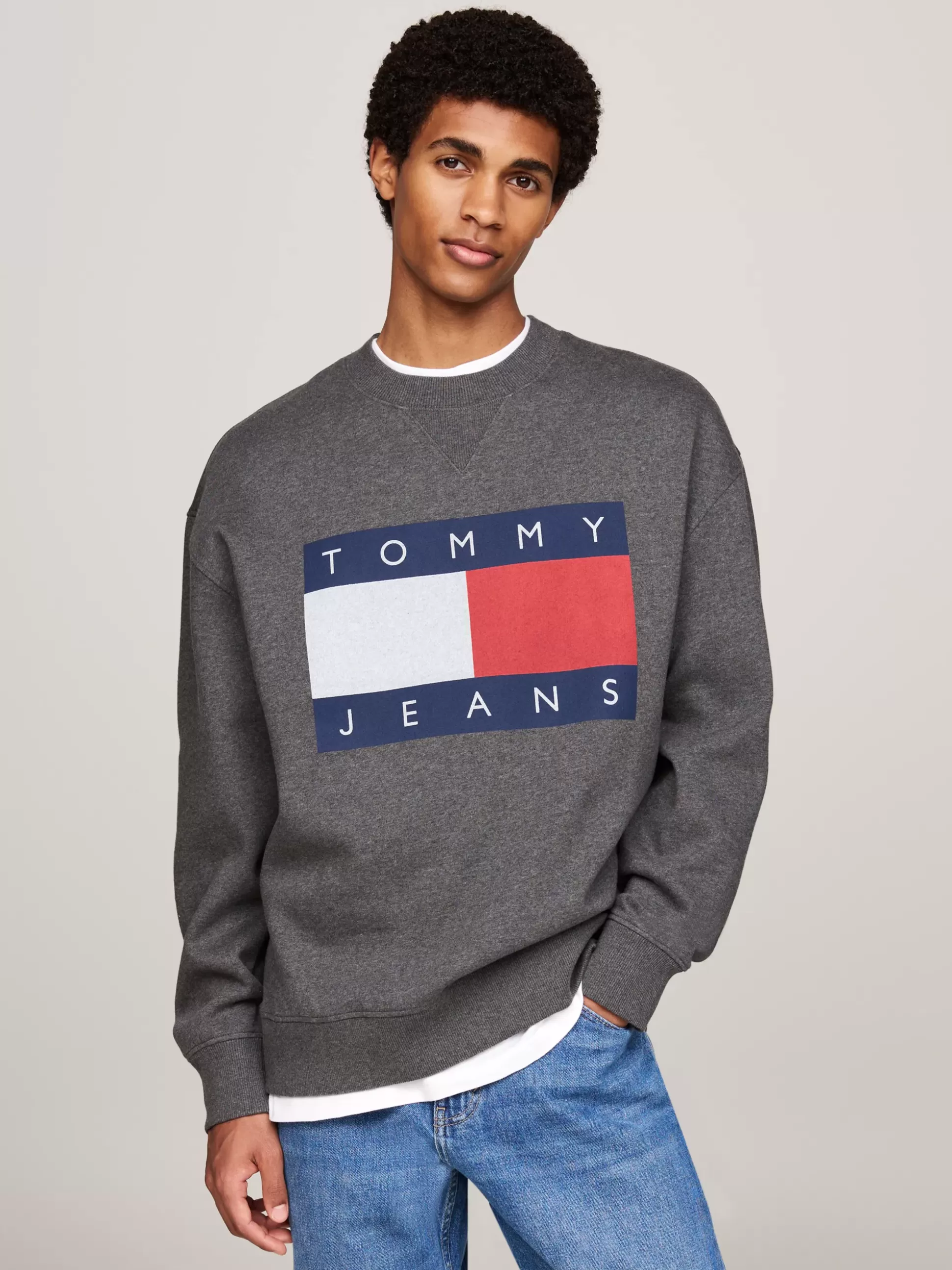 Tommy Hilfiger Bluzy Dresowe & Z Kapturem^Luźna Bluza Z Naszywką Z Flagą Tommy