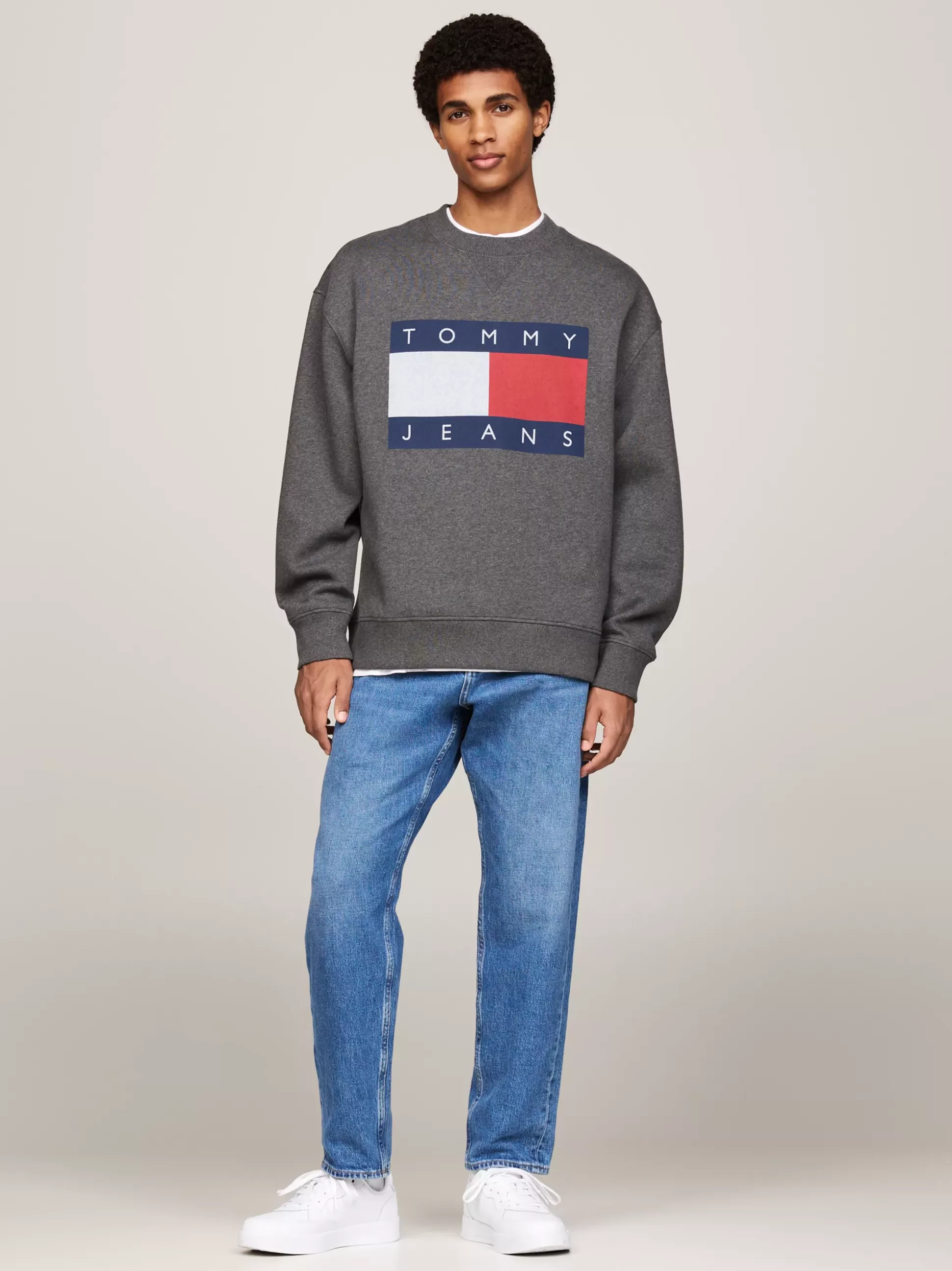 Tommy Hilfiger Bluzy Dresowe & Z Kapturem^Luźna Bluza Z Naszywką Z Flagą Tommy