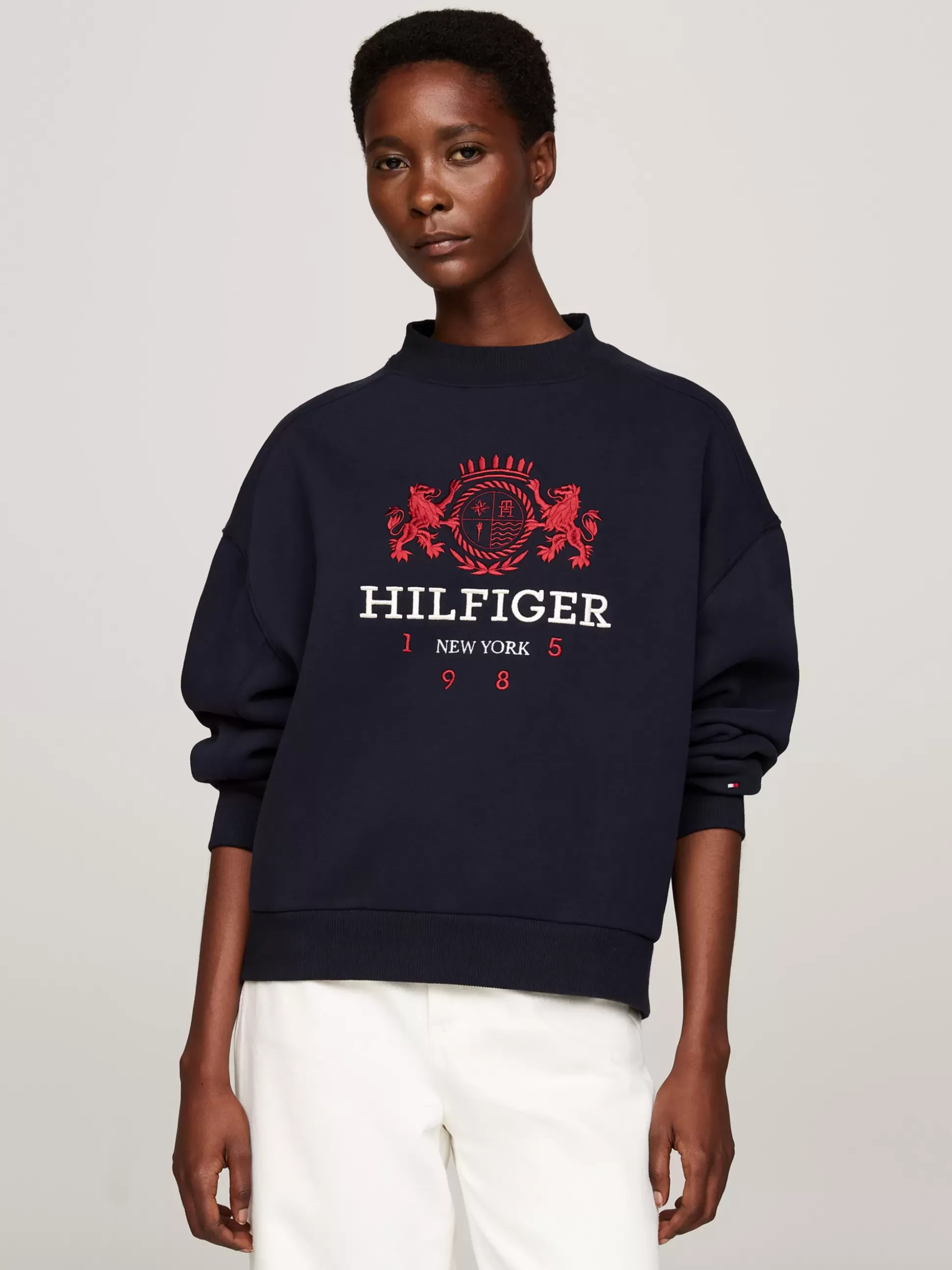 Tommy Hilfiger Bluzy Dresowe & Z Kapturem^Luźna Bluza Z Wyhaftowanym Logo