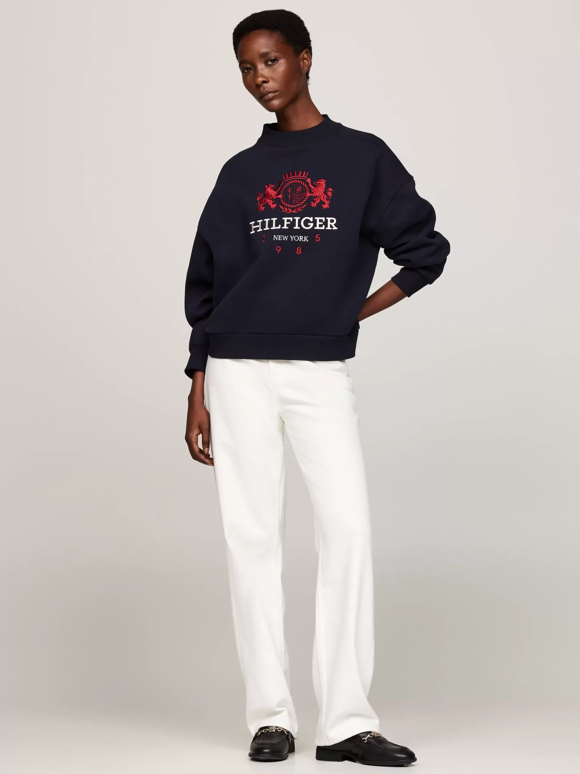 Tommy Hilfiger Bluzy Dresowe & Z Kapturem^Luźna Bluza Z Wyhaftowanym Logo