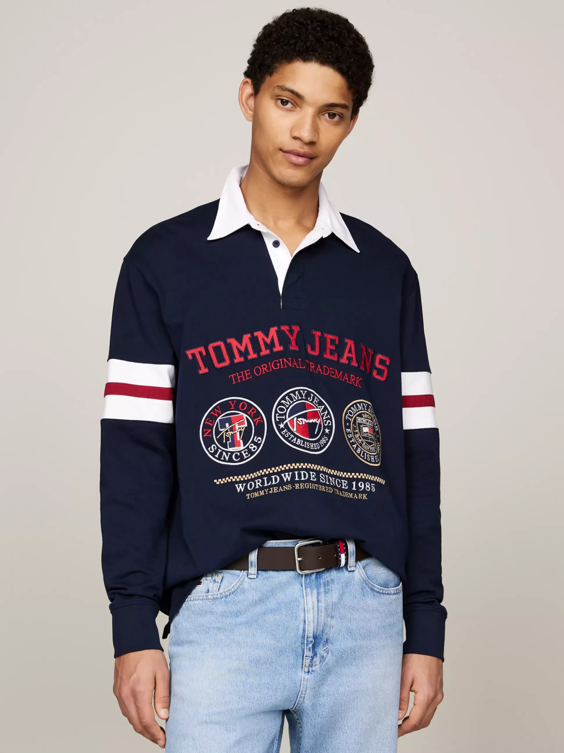 Tommy Hilfiger Koszulki Polo^Luźna Koszulka Polo W Stylu Varsity