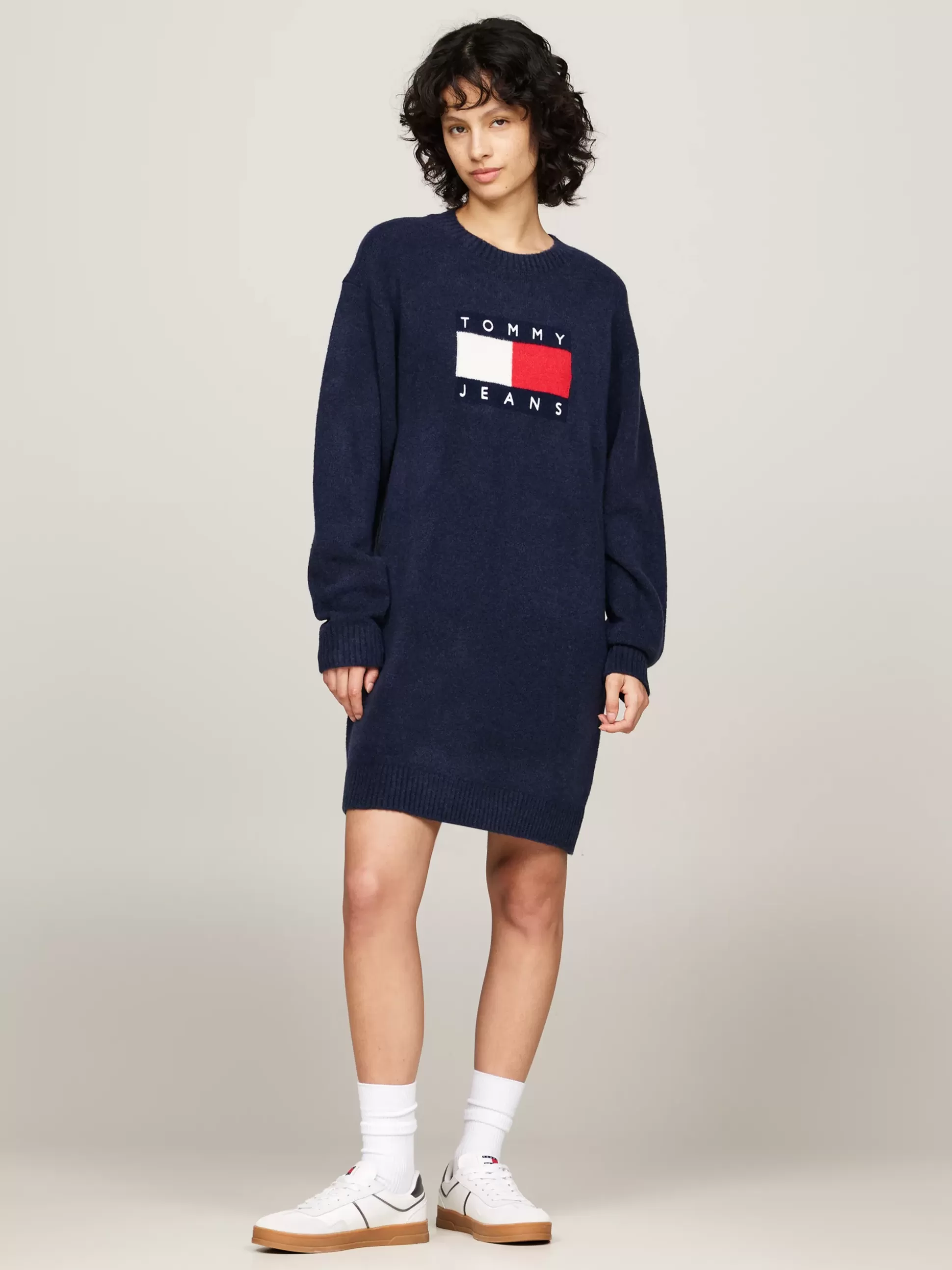 Tommy Hilfiger Sukienki^Luźna Sukienka Dzianinowa Z Domieszką Wełny