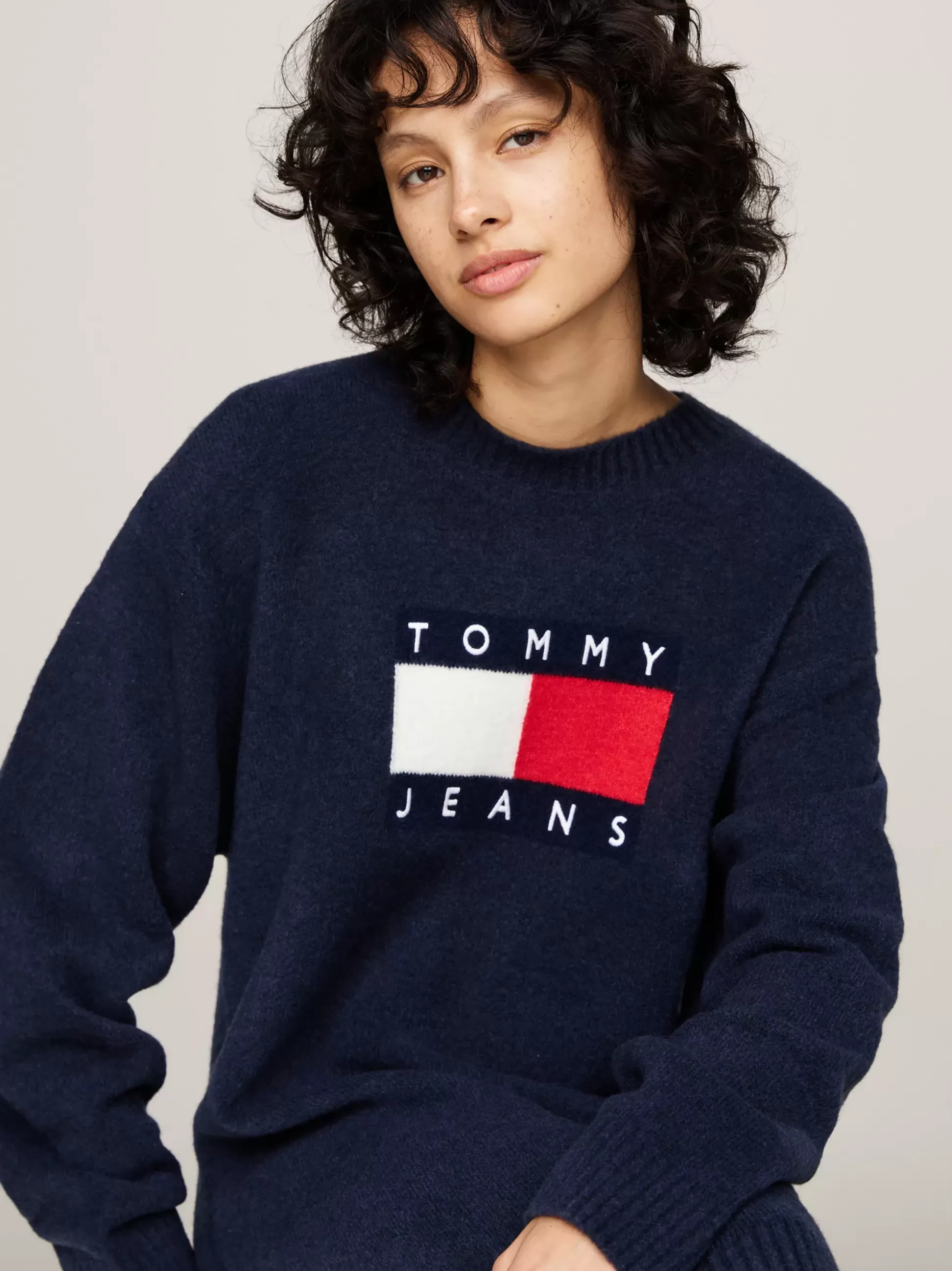 Tommy Hilfiger Sukienki^Luźna Sukienka Dzianinowa Z Domieszką Wełny