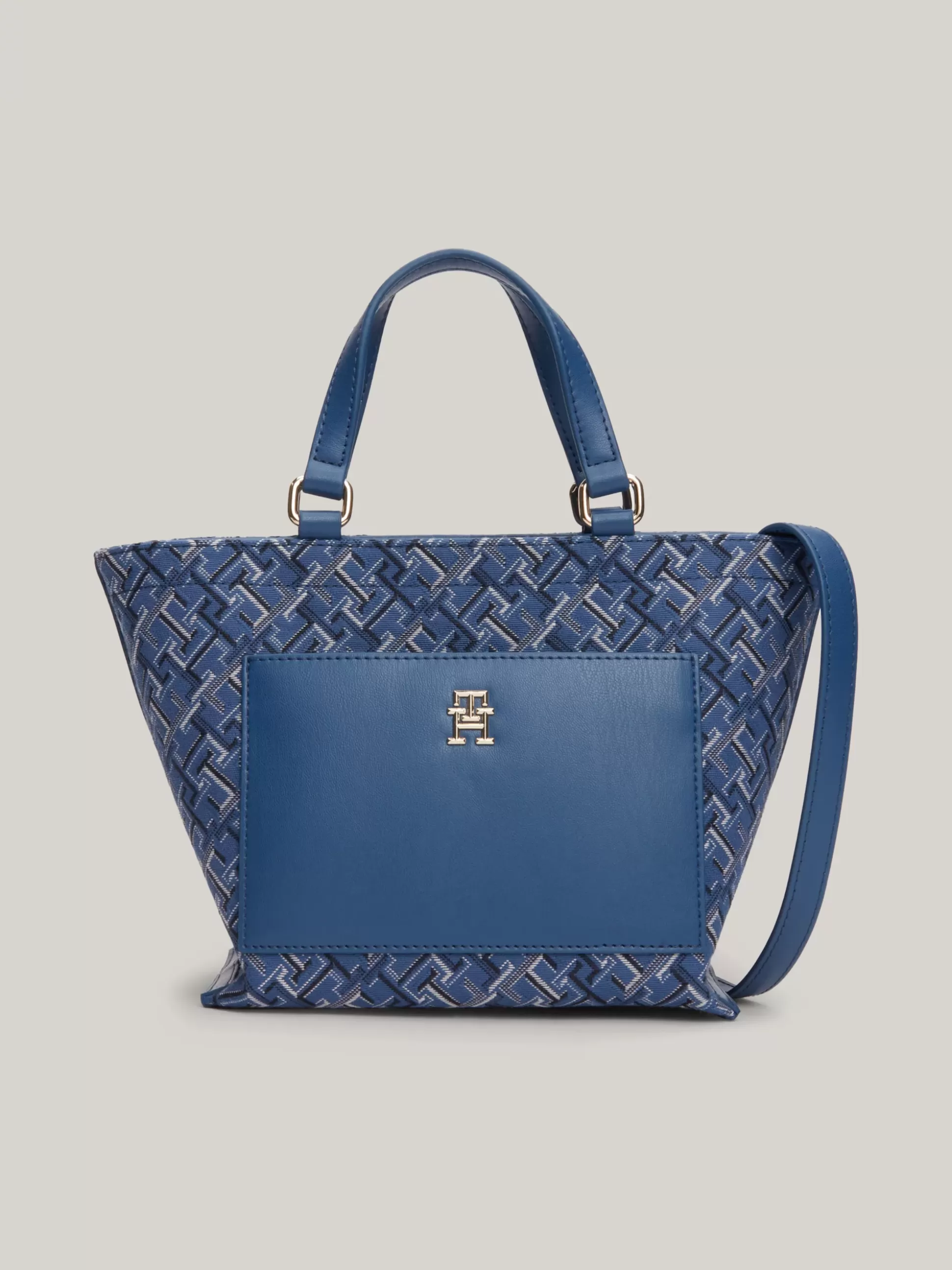 Tommy Hilfiger Torebki Tote^Mała Torba Typu Tote Z żakardowego Płótna
