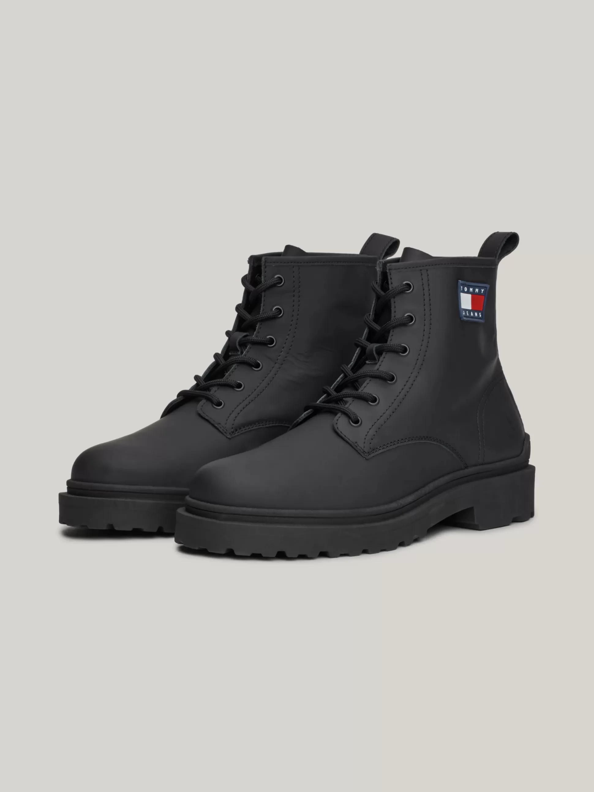 Tommy Hilfiger Buty Sznurowane | Buty^Matowe Skórzane Botki Z Protektorem