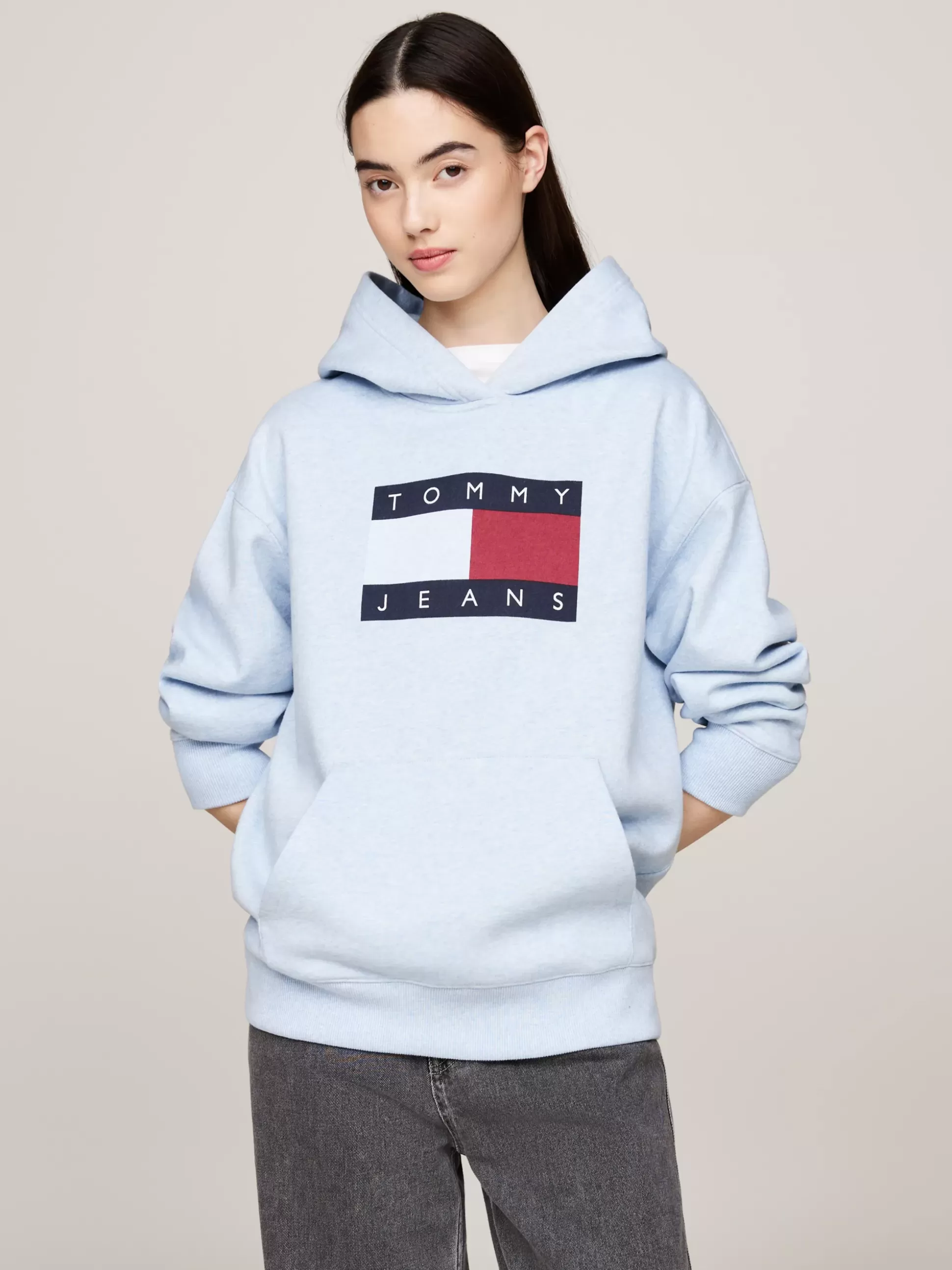 Tommy Hilfiger Bluzy Dresowe & Z Kapturem^Melanżowa Bluza O Luźnym Kroju Z Kapturem