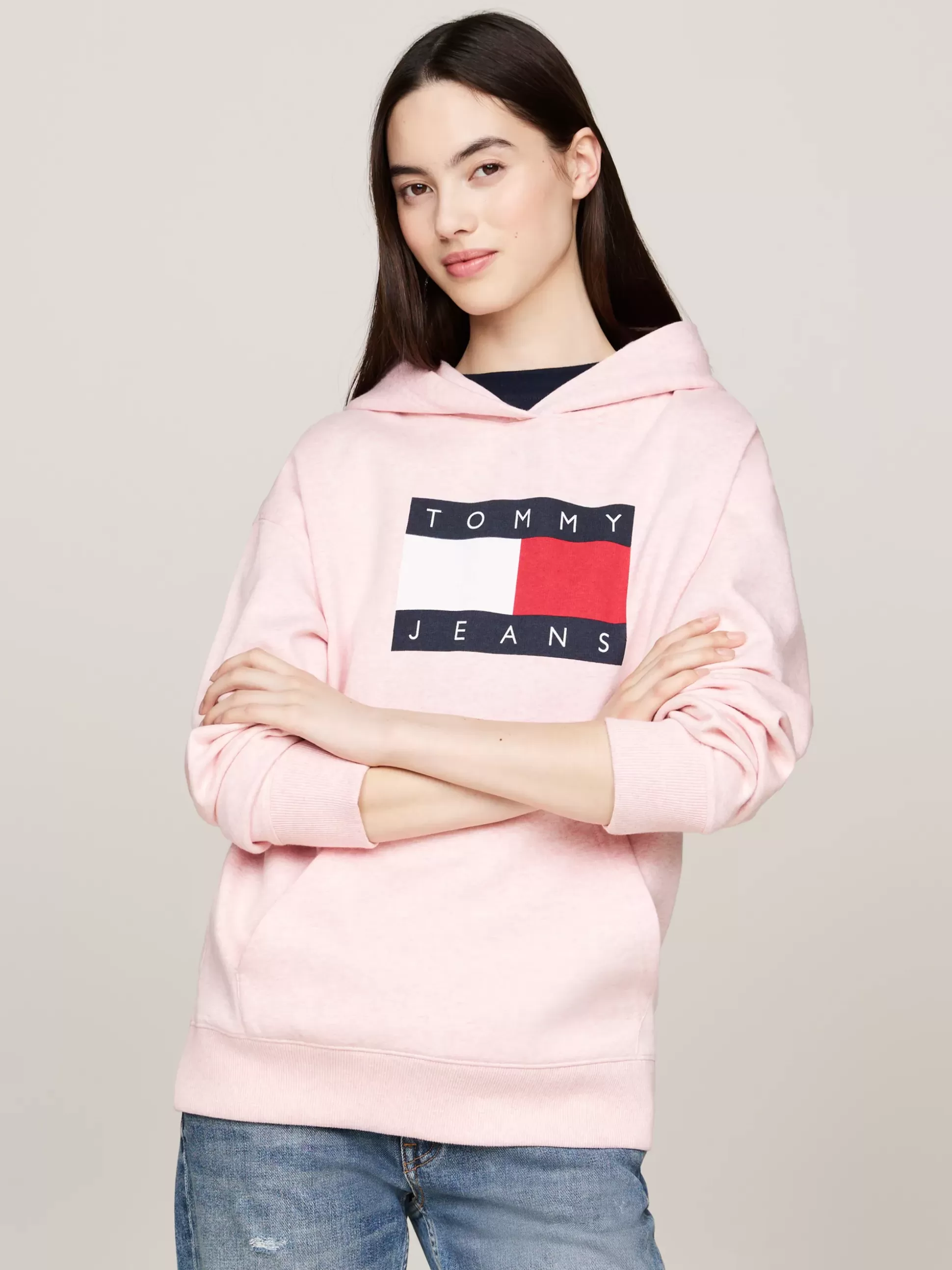 Tommy Hilfiger Bluzy Dresowe & Z Kapturem^Melanżowa Bluza O Luźnym Kroju Z Kapturem