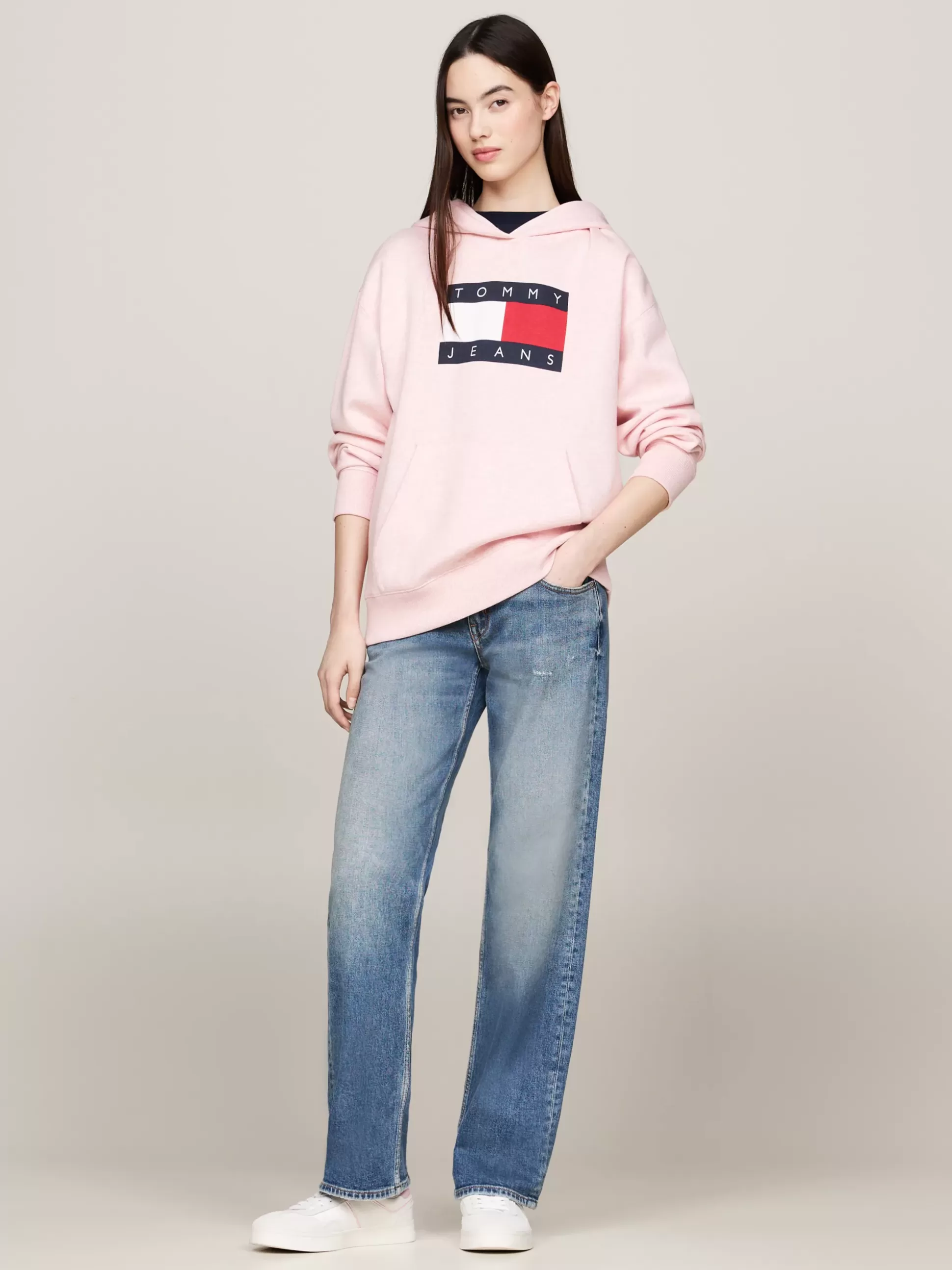 Tommy Hilfiger Bluzy Dresowe & Z Kapturem^Melanżowa Bluza O Luźnym Kroju Z Kapturem