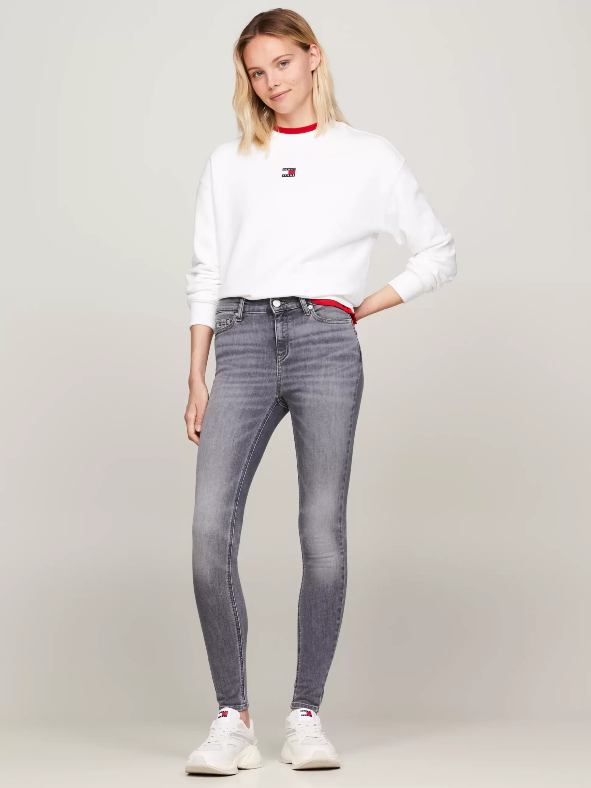 Tommy Hilfiger Jeansy^Obcisłe Jeansy Nora Ze średnim Stanem