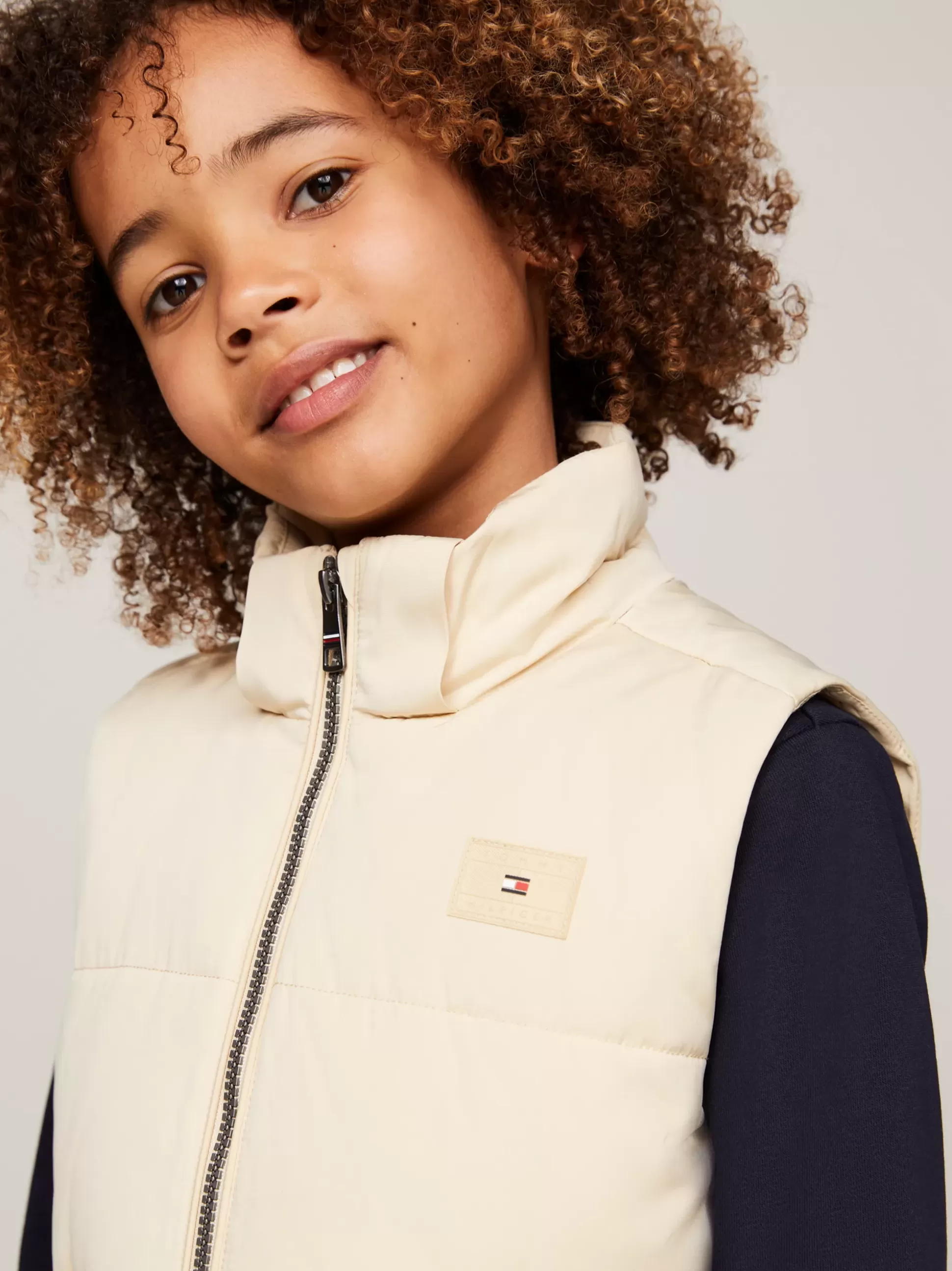 Dzieci Tommy Hilfiger Kurtki^Ocieplana Kamizelka Z Logo Hilfiger Monotype
