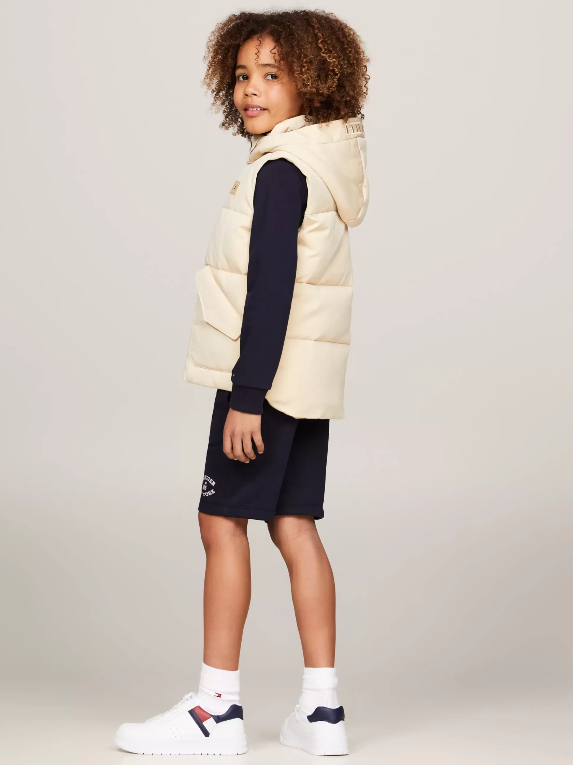 Dzieci Tommy Hilfiger Kurtki^Ocieplana Kamizelka Z Logo Hilfiger Monotype