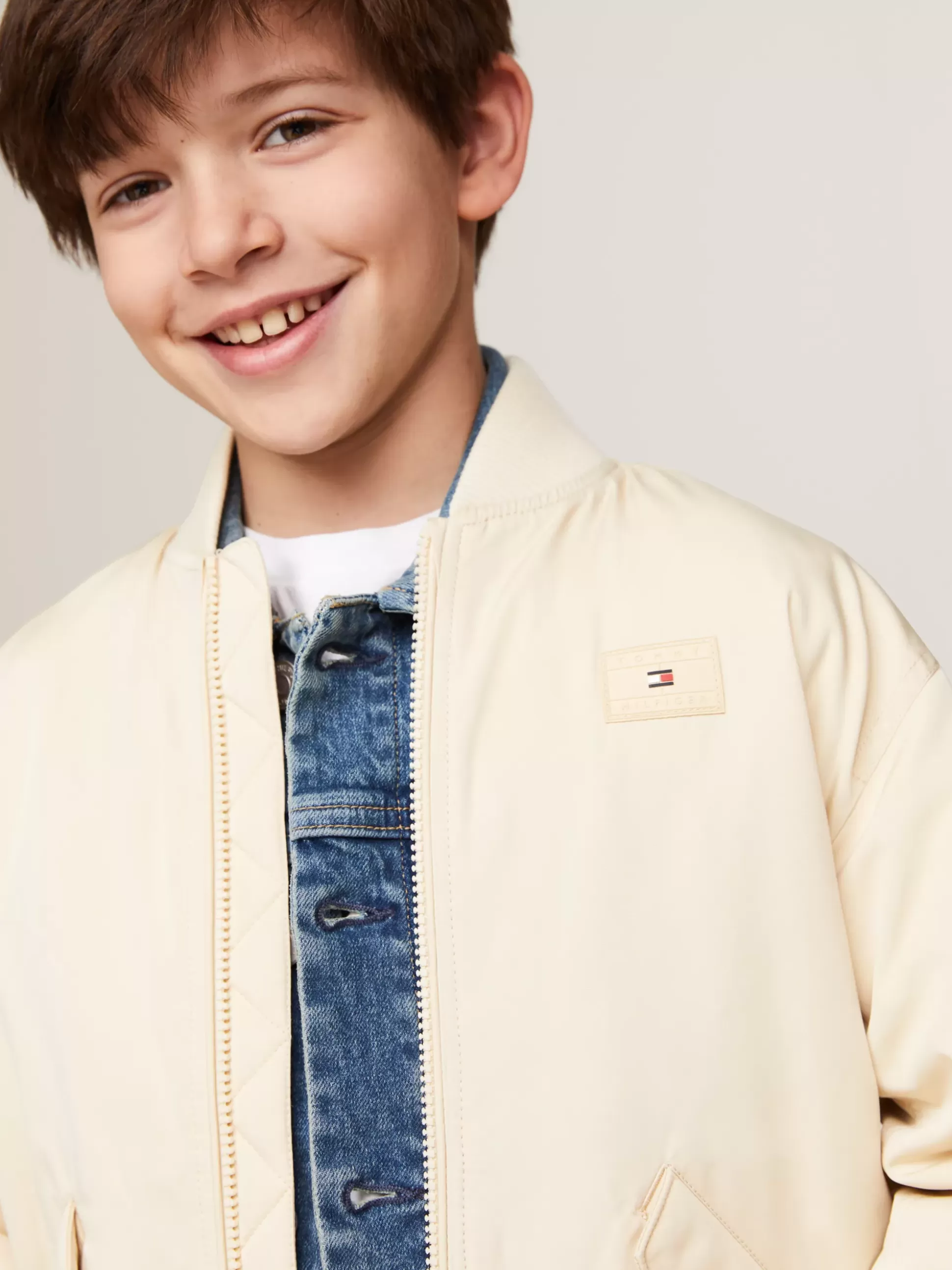 Dzieci Tommy Hilfiger Kurtki^Ocieplana Kurtka Bomber Z Logo Hilfiger Monotype