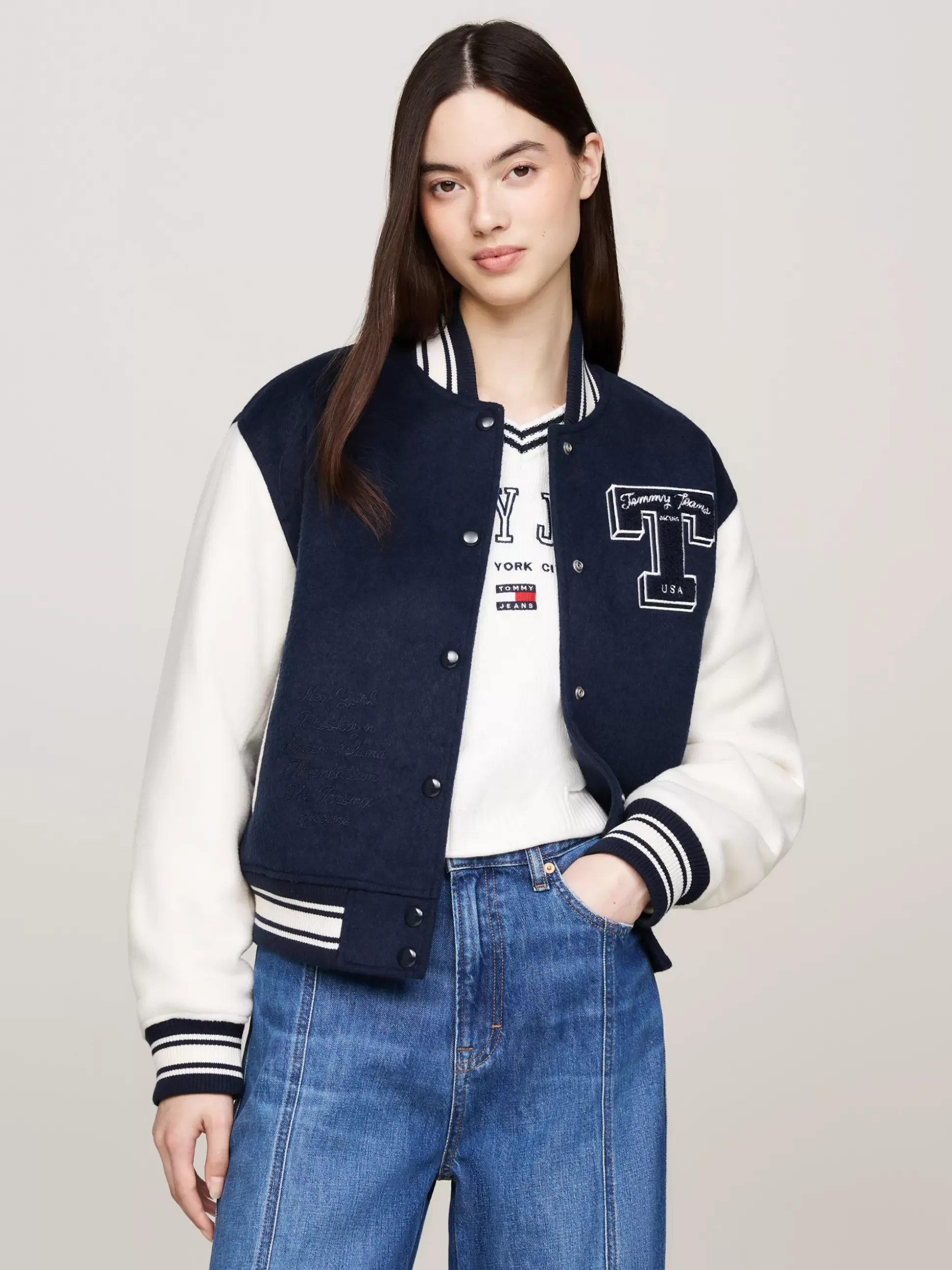 Tommy Hilfiger Kurtki & Płaszcze^Ocieplana Kurtka Letterman Tommy Prep Luxe