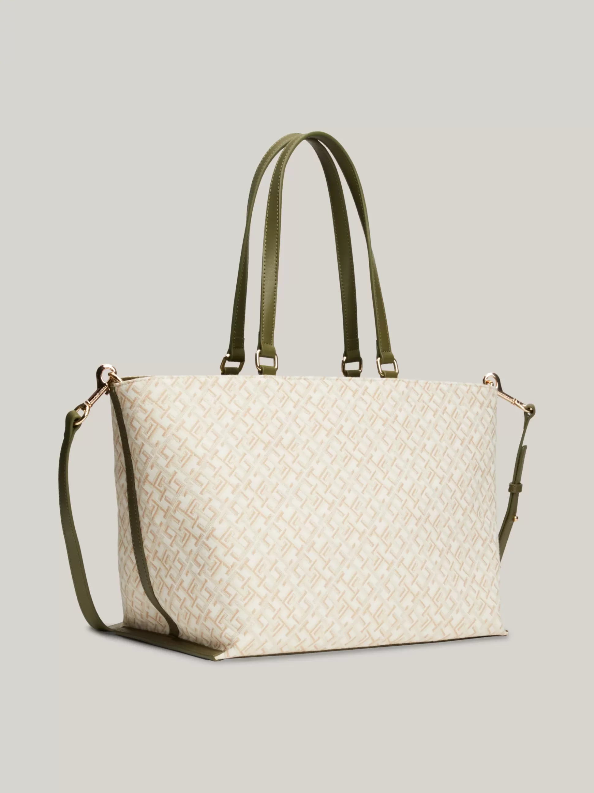 Tommy Hilfiger Torebki Tote^Płócienna Torba Typu Tote W żakardowy Wzór