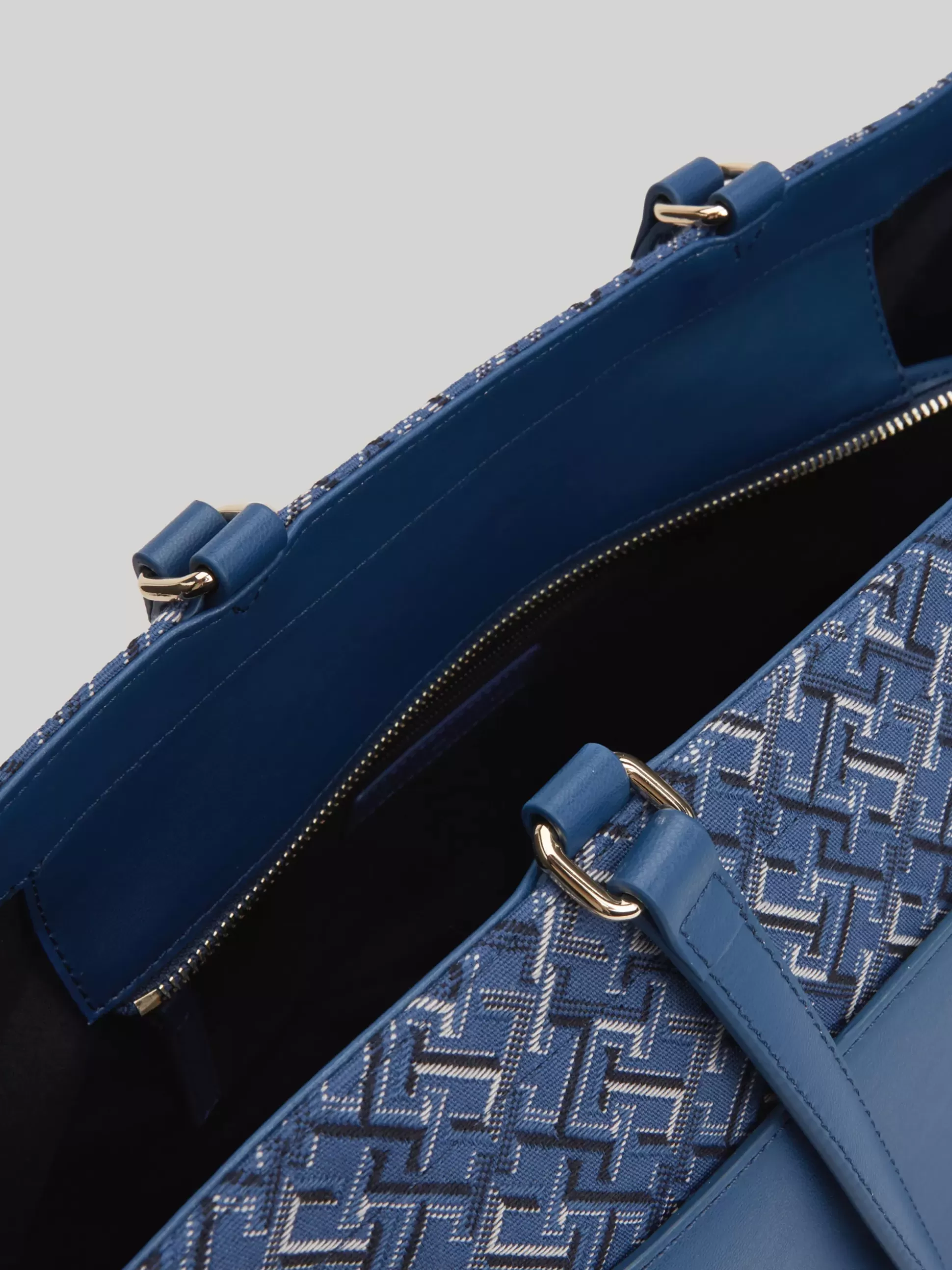 Tommy Hilfiger Torebki Tote^Płócienna Torba Typu Tote W żakardowy Wzór