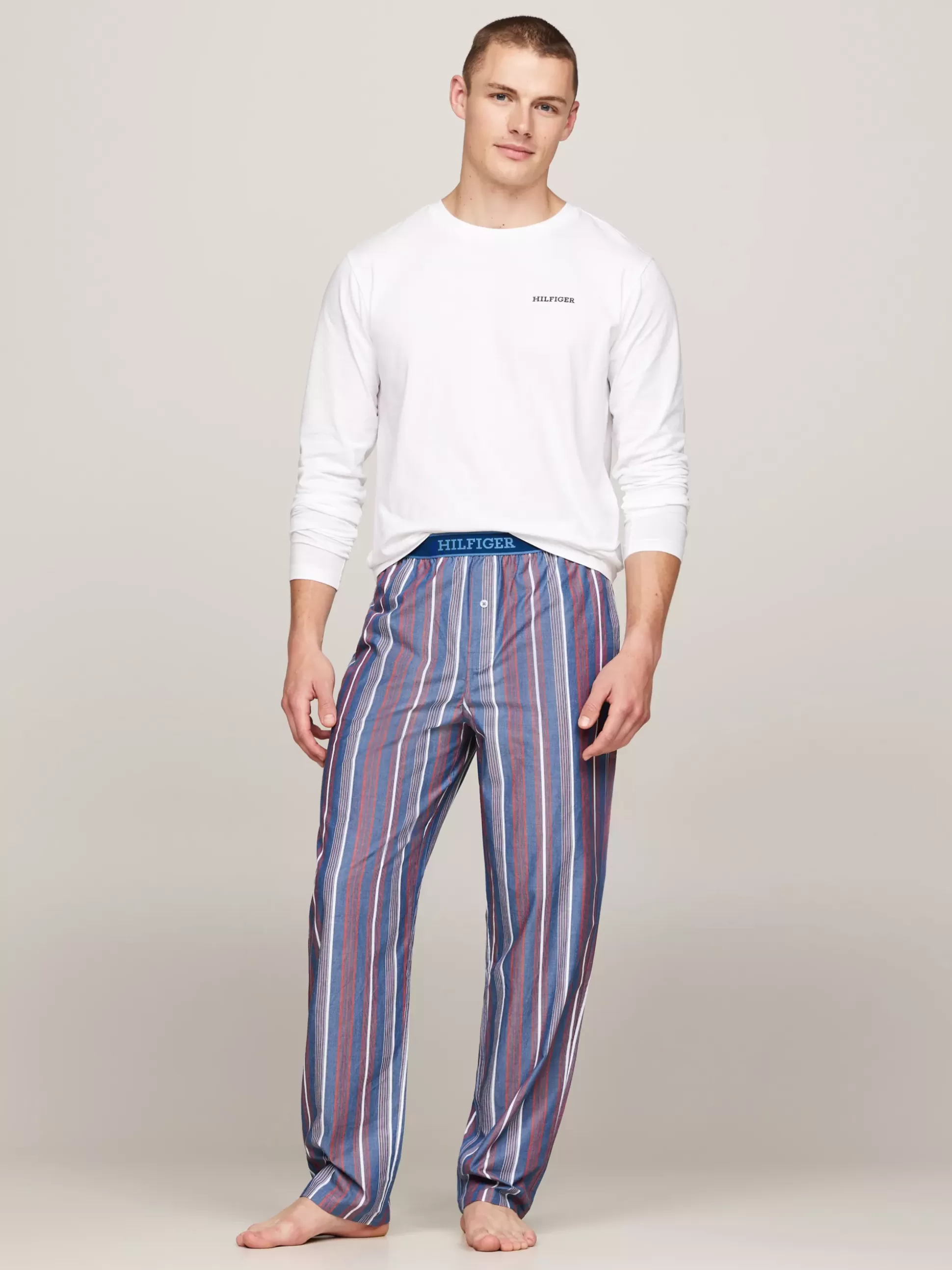 Tommy Hilfiger Stroje Kąpielowe^Piżama Z Nadrukiem I Logo Hilfiger Monotype