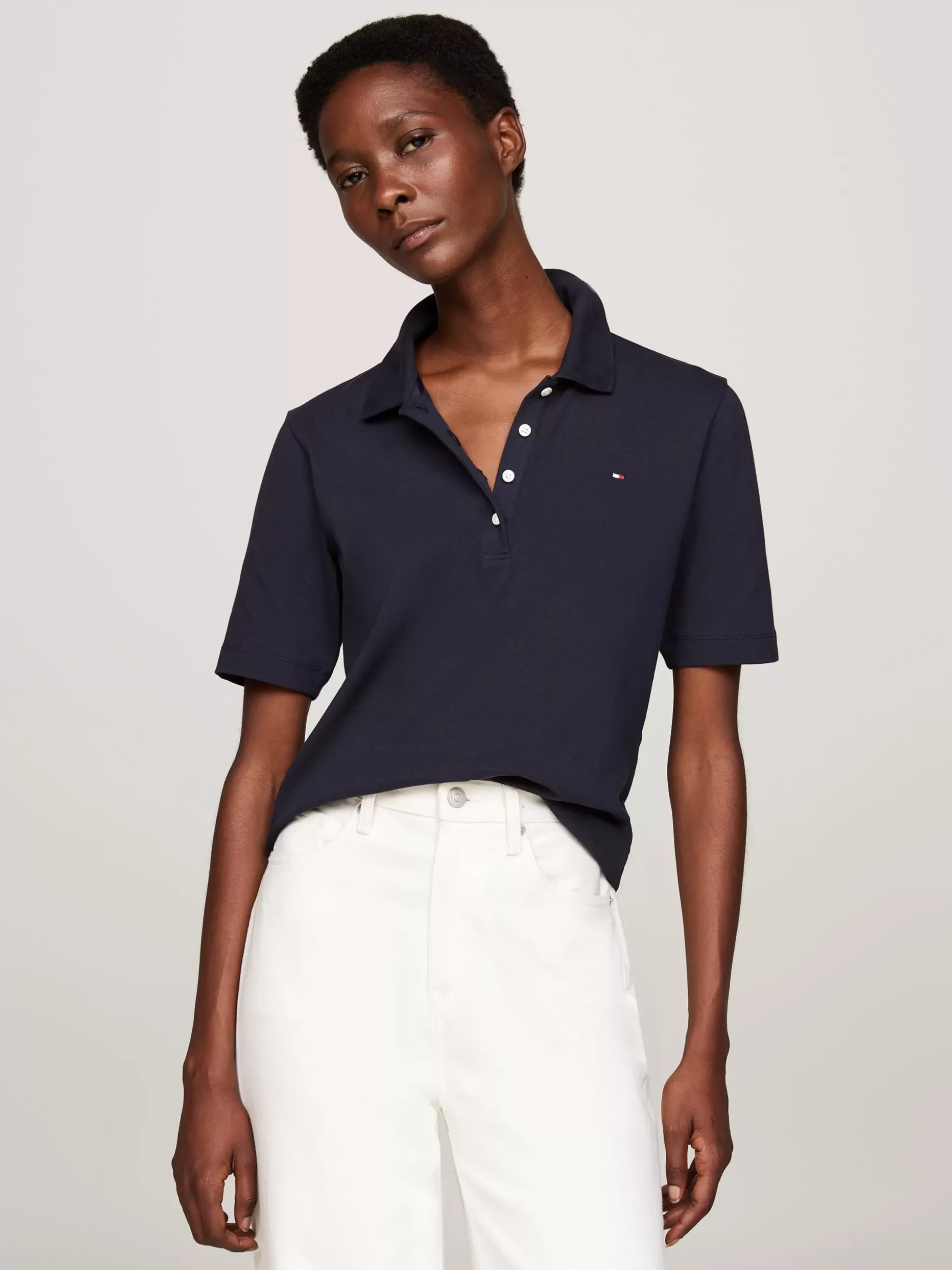 Tommy Hilfiger Koszulki Polo^Polo O Regularnym Kroju Z Wyhaftowaną Flagą