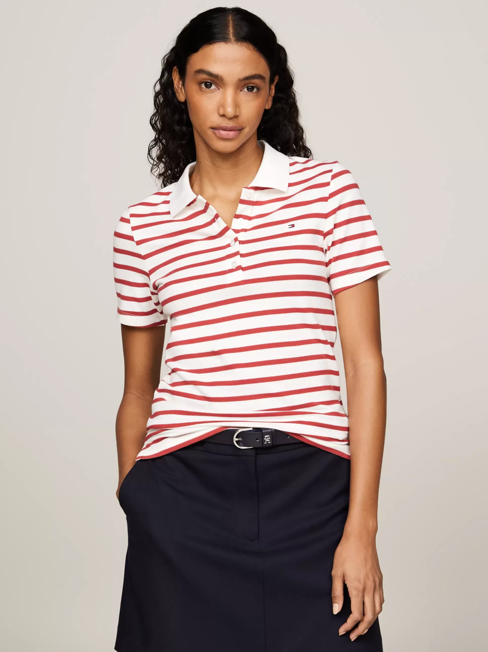 Tommy Hilfiger Koszulki Polo^Polo O Wąskim Kroju W Paski