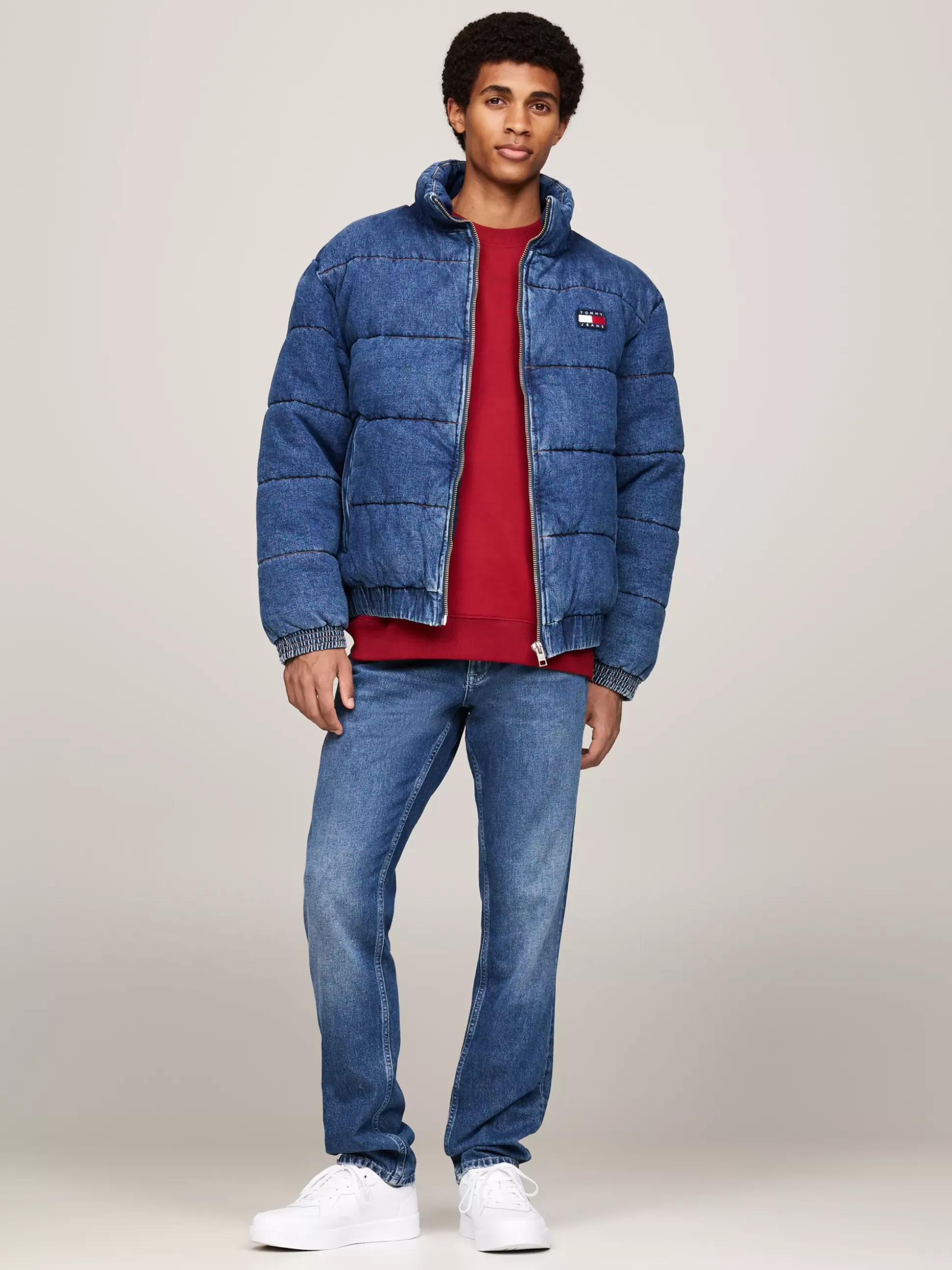 Tommy Hilfiger Kurtki & Płaszcze^Puchowa Kurtka Z Denimu Z Logo