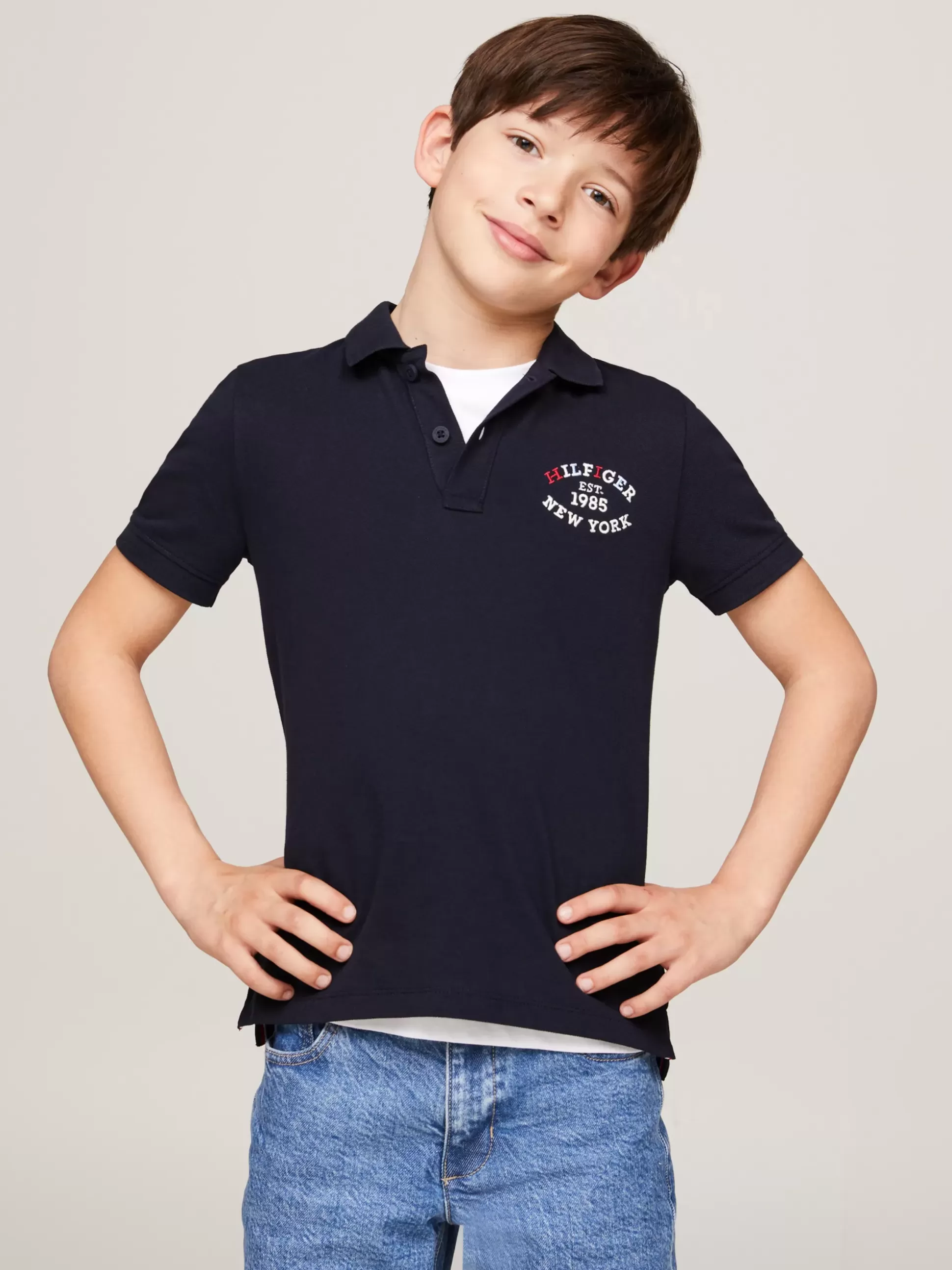 Dzieci Tommy Hilfiger T-Shirty I Koszulki Polo^Regularne Polo Z Logo Hilfiger Monotype