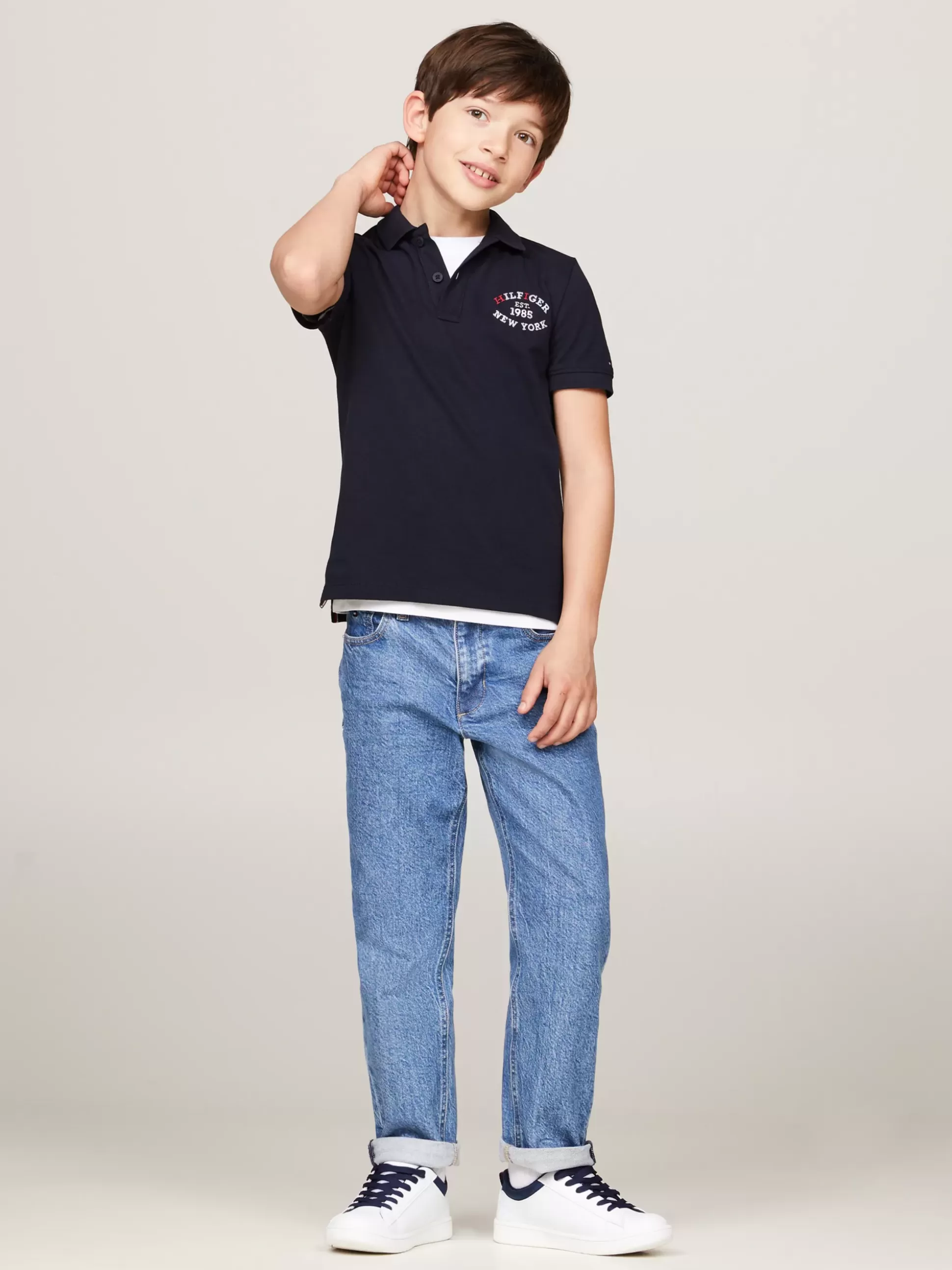 Dzieci Tommy Hilfiger T-Shirty I Koszulki Polo^Regularne Polo Z Logo Hilfiger Monotype