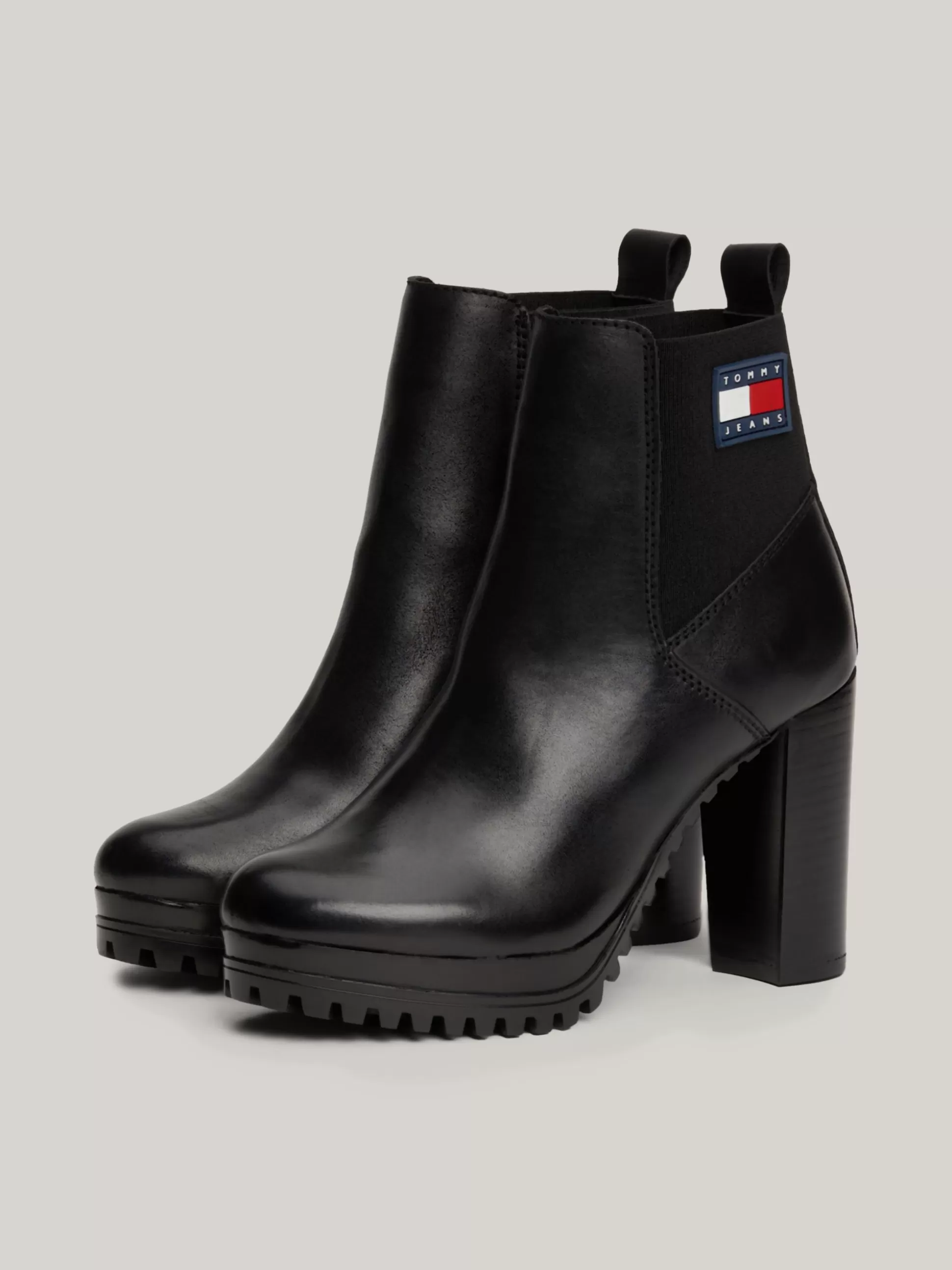 Tommy Hilfiger Botki Do Kostki | Botki^Skórzane Buty Do Kostki Na Wysokim Obcasie