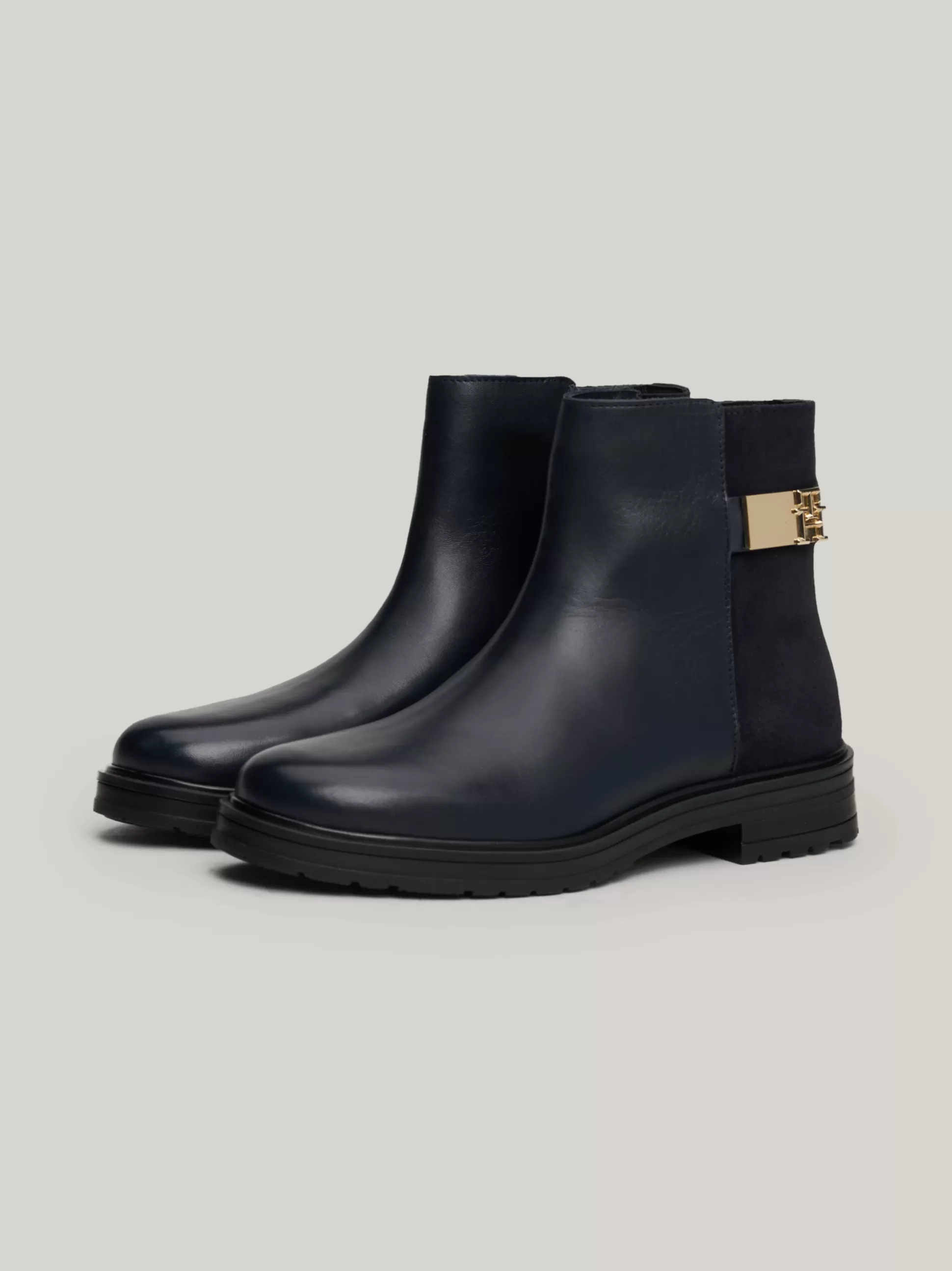 Tommy Hilfiger Chelsea Boots | Botki^Skórzane Buty Do Kostki O Mieszanej Fakturze