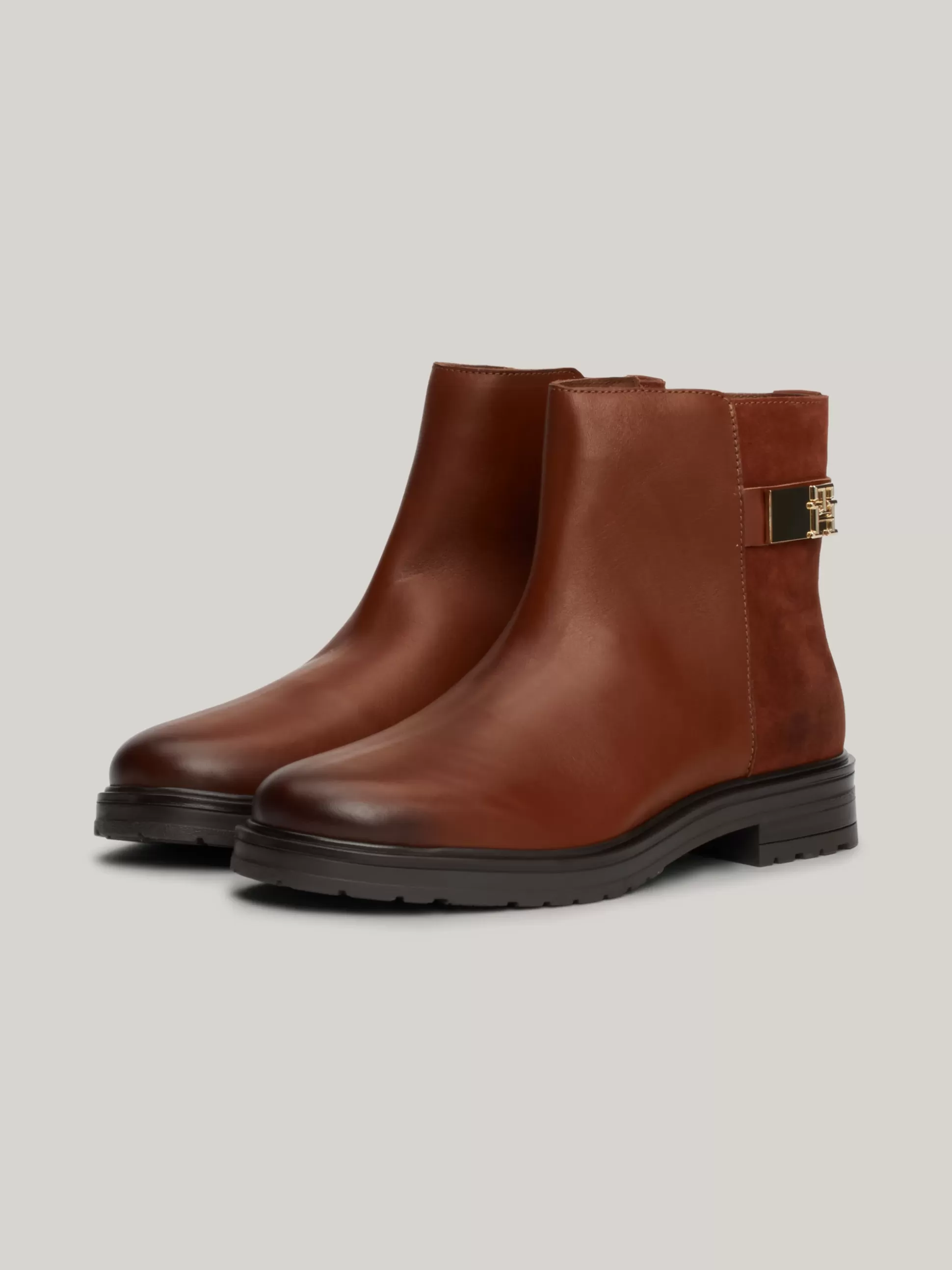 Tommy Hilfiger Chelsea Boots | Botki^Skórzane Buty Do Kostki O Mieszanej Fakturze