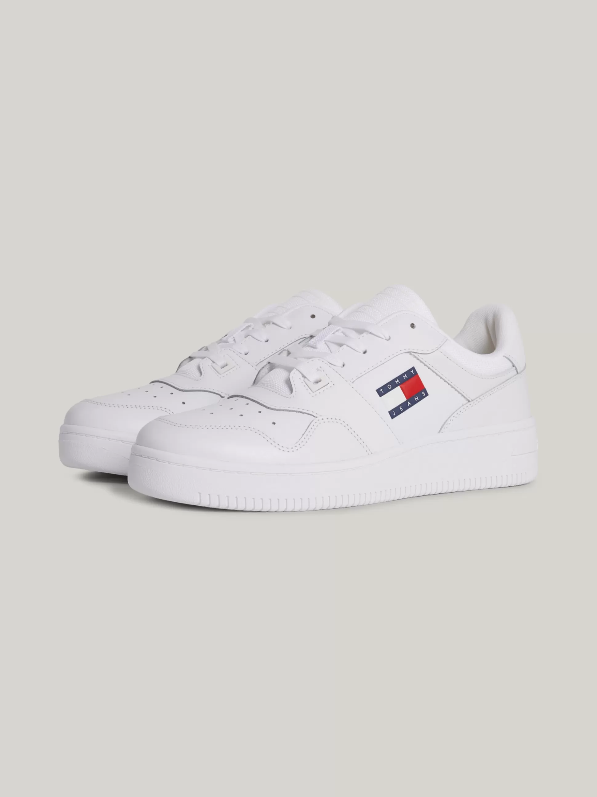 Tommy Hilfiger White Trainers | Sneakersy^Skórzane Buty Sportowe Do Koszykówki