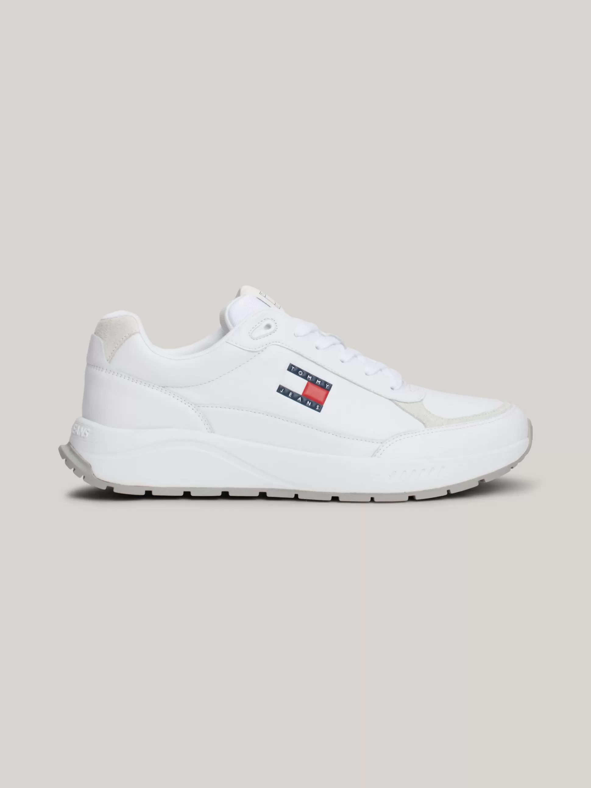 Tommy Hilfiger White Trainers | Sneakersy^Skórzane Buty Sportowe Na Grubej Podeszwie