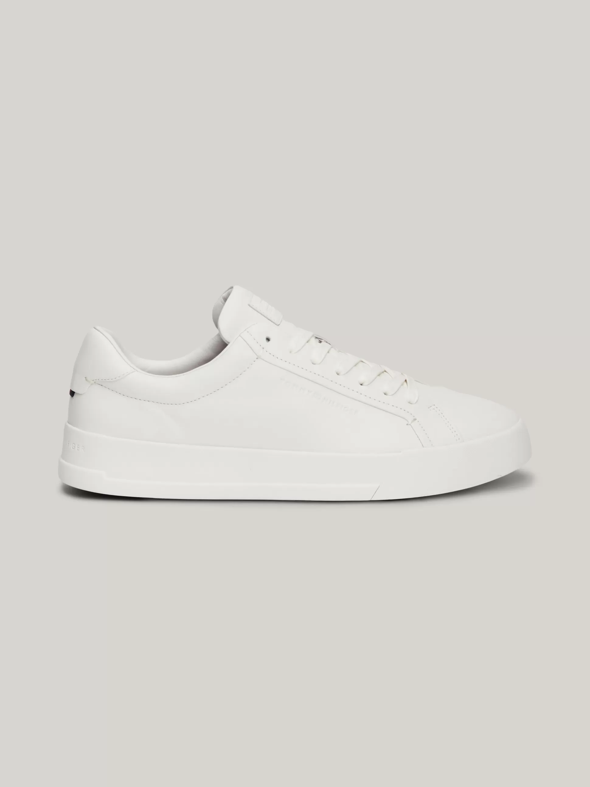 Tommy Hilfiger White Trainers | Sneakersy^Skórzane Buty Sportowe Na Grubej Podeszwie