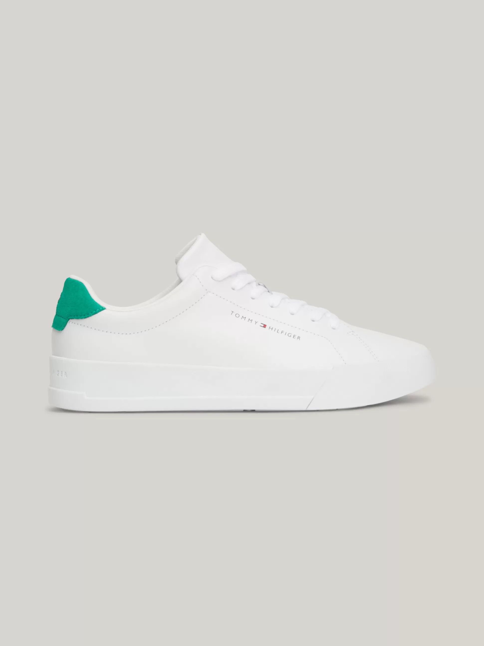 Tommy Hilfiger White Trainers | Sneakersy^Skórzane Buty Sportowe Na Grubej Podeszwie