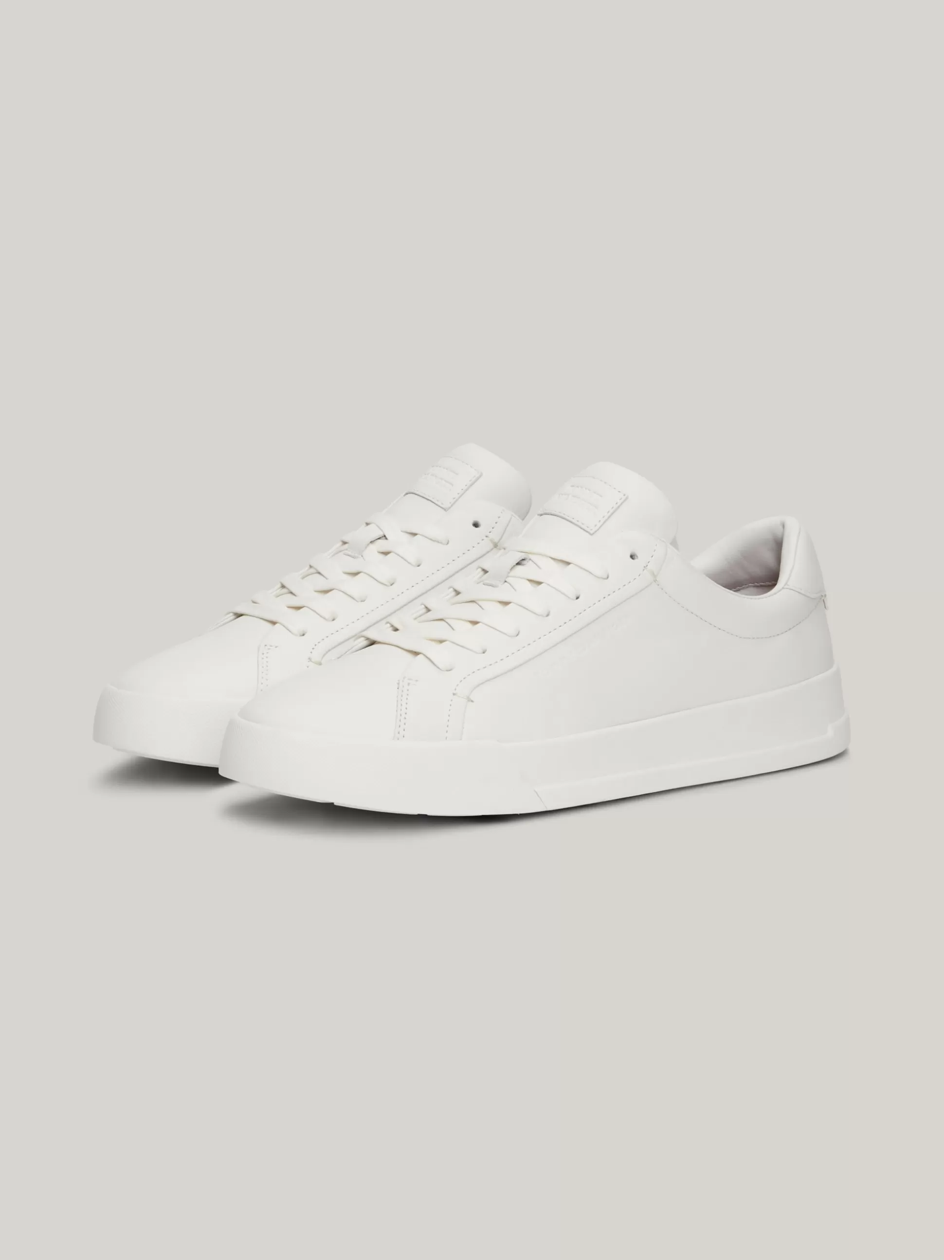 Tommy Hilfiger White Trainers | Sneakersy^Skórzane Buty Sportowe Na Grubej Podeszwie