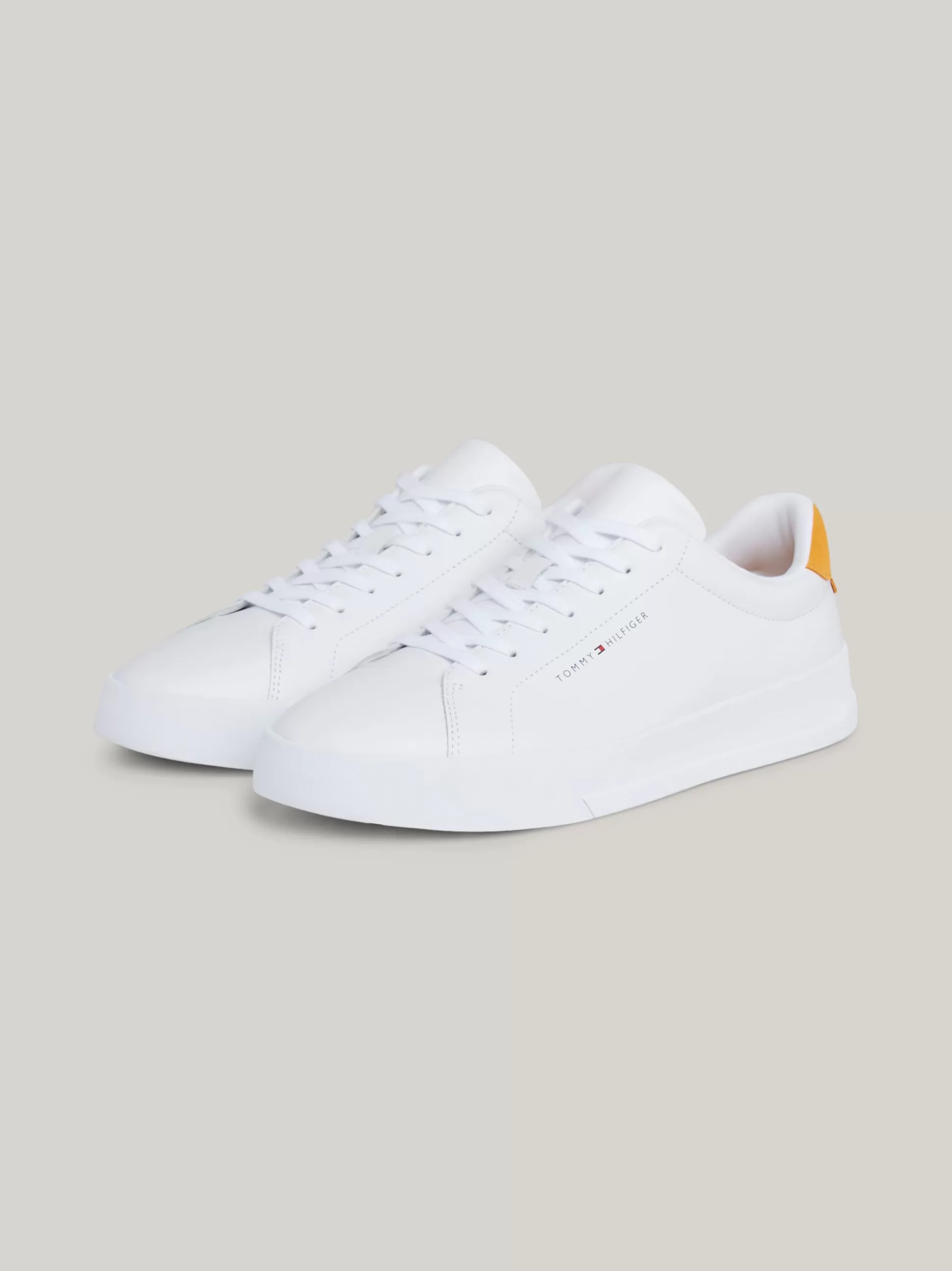 Tommy Hilfiger White Trainers | Sneakersy^Skórzane Buty Sportowe Na Grubej Podeszwie