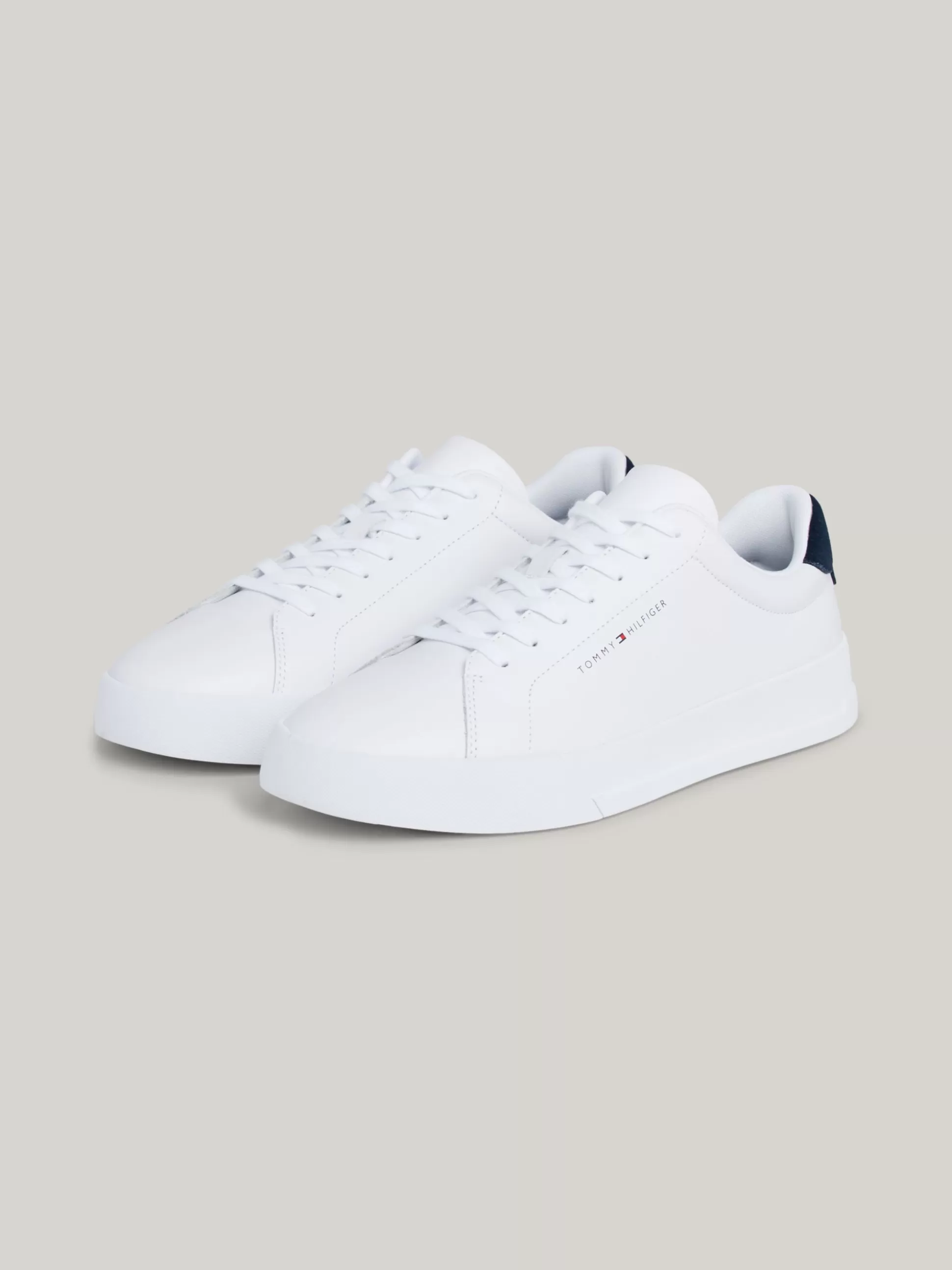 Tommy Hilfiger White Trainers | Sneakersy^Skórzane Buty Sportowe Na Grubej Podeszwie