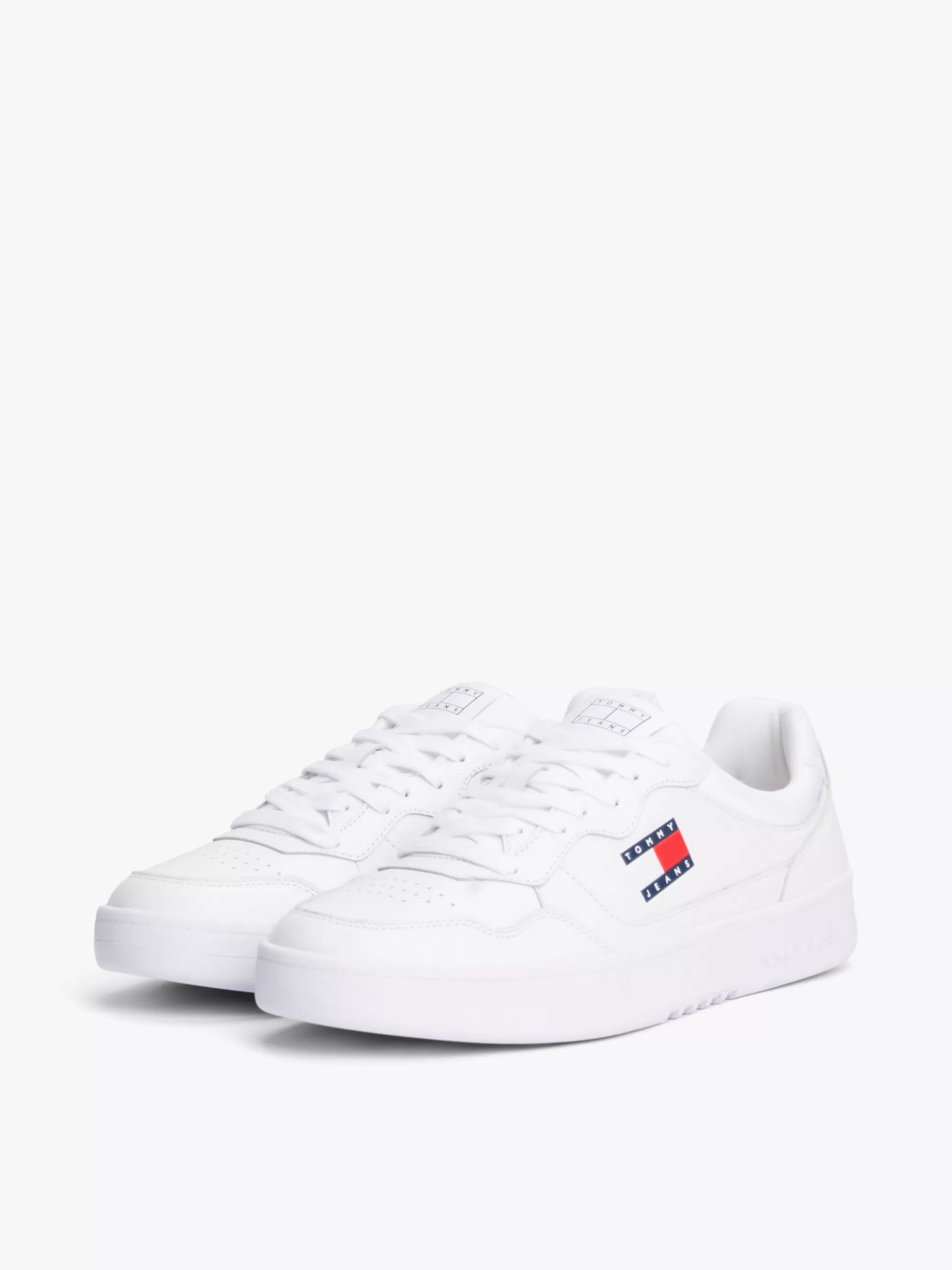 Tommy Hilfiger White Trainers | Sneakersy^Skórzane Buty Sportowe Z Logo